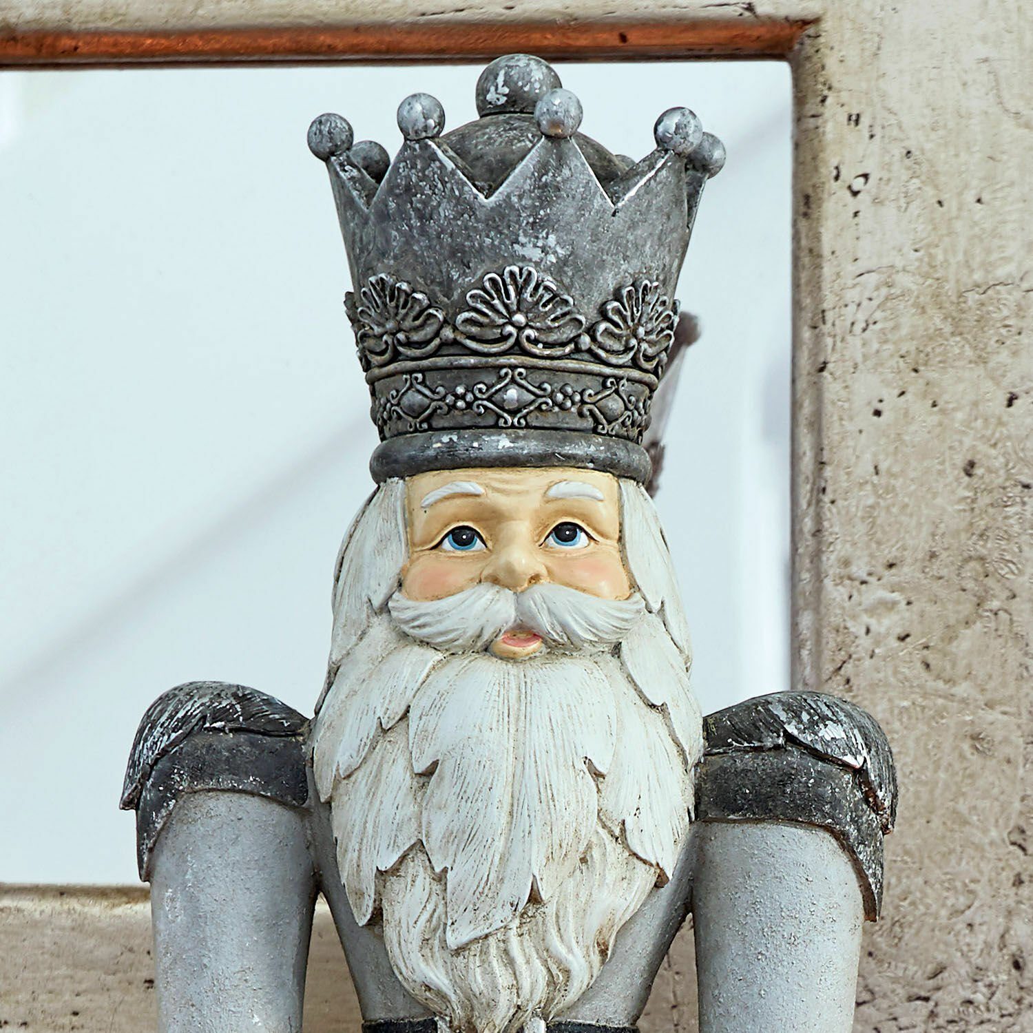 Carter Nussknacker Mirabeau antiksilber Weihnachtsfigur