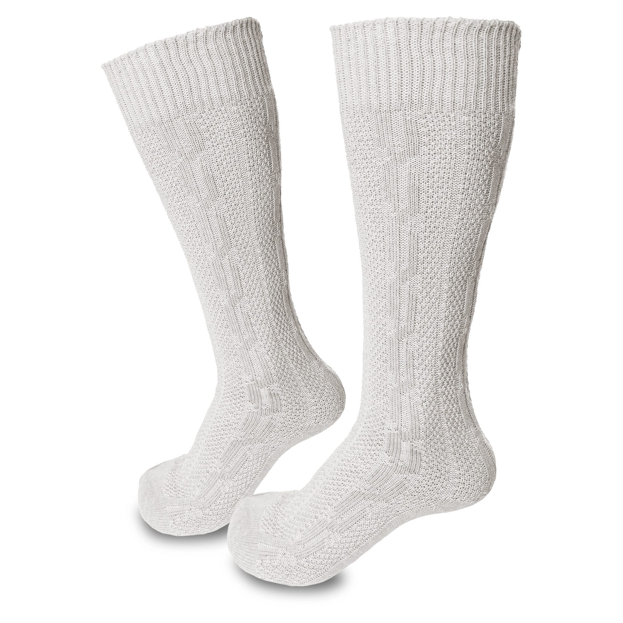 Steigenhöfer Manufaktur Trachtensocken für Herren und Damen – Socken mit Zopfmuster und Edelweißanstecker Oktoberfest Strümpfe aus Baumwolle für Männer & Frauen