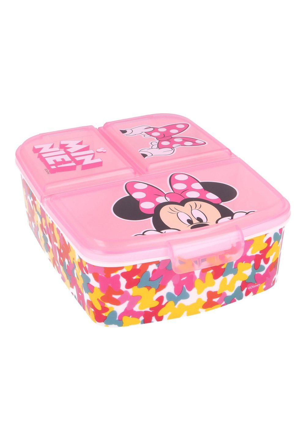 Brotdose Mouse, Vesperdose mit 3 Minnie Disney Fächern Mouse Minnie Lunchbox