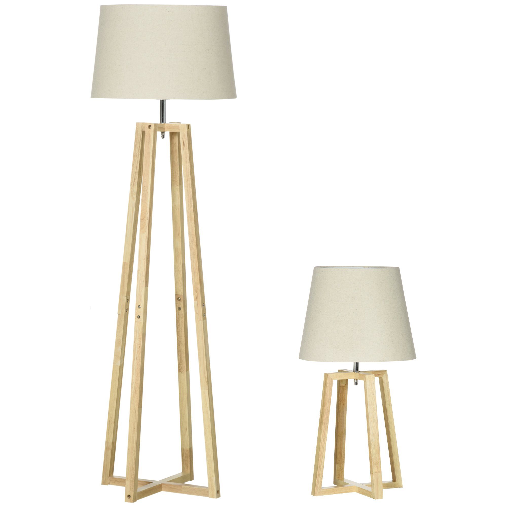 HOMCOM Stehlampe 2er-n-Set, E27. Reduzierter Preis € 134,90. Unverbindliche Preisempfehlung € 236,90