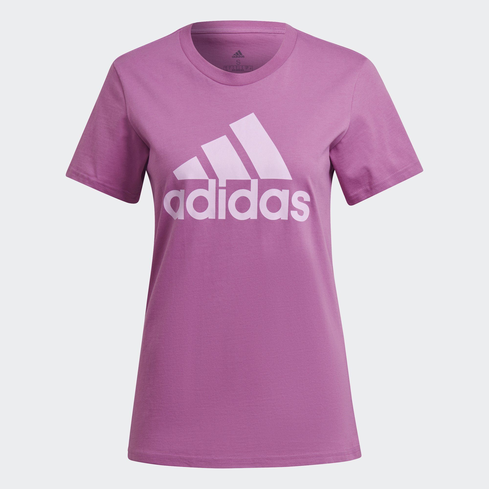T-SHIRT / Sportswear adidas LOUNGEWEAR ESSENTIALS LOGO Lilac Lilac Bliss T-Shirt Semi Pulse