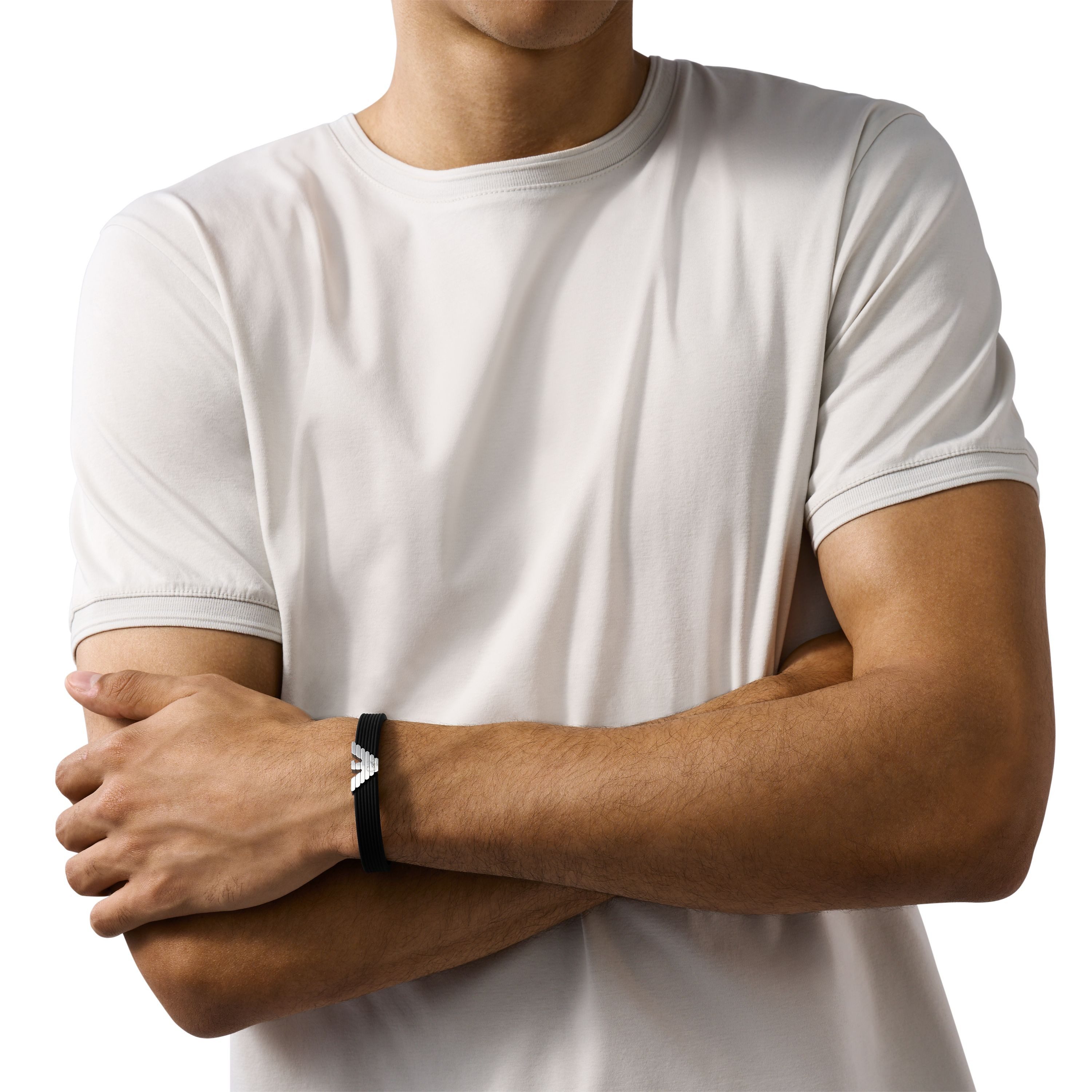 Emporio Armani Armband Schmuck Geschenk Edelstahl Silikon Armschmuck