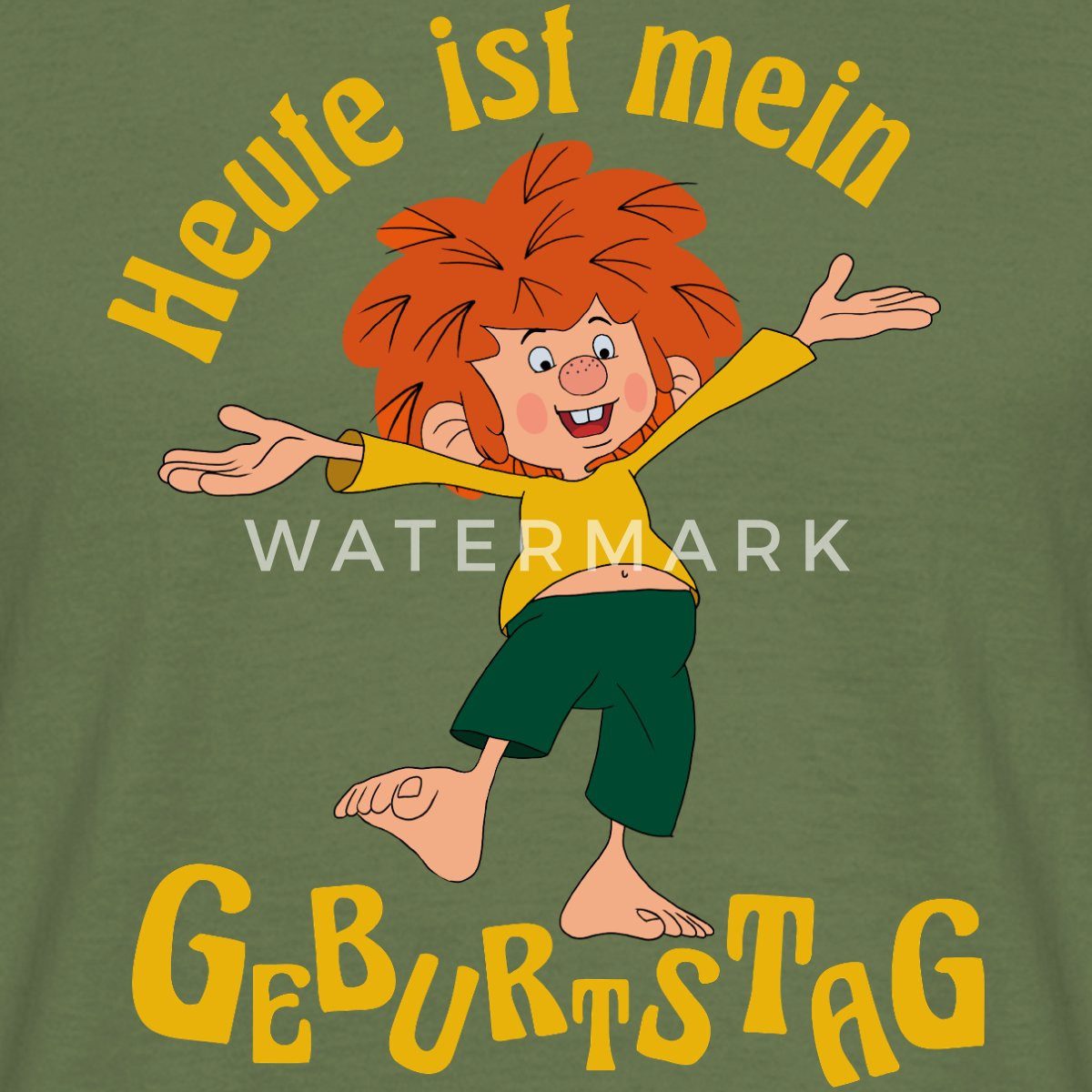 Spreadshirt T-Shirt Pumuckl Mit Spruch Heute ist Mein Geburtstag Männer T-S günstig online kaufen