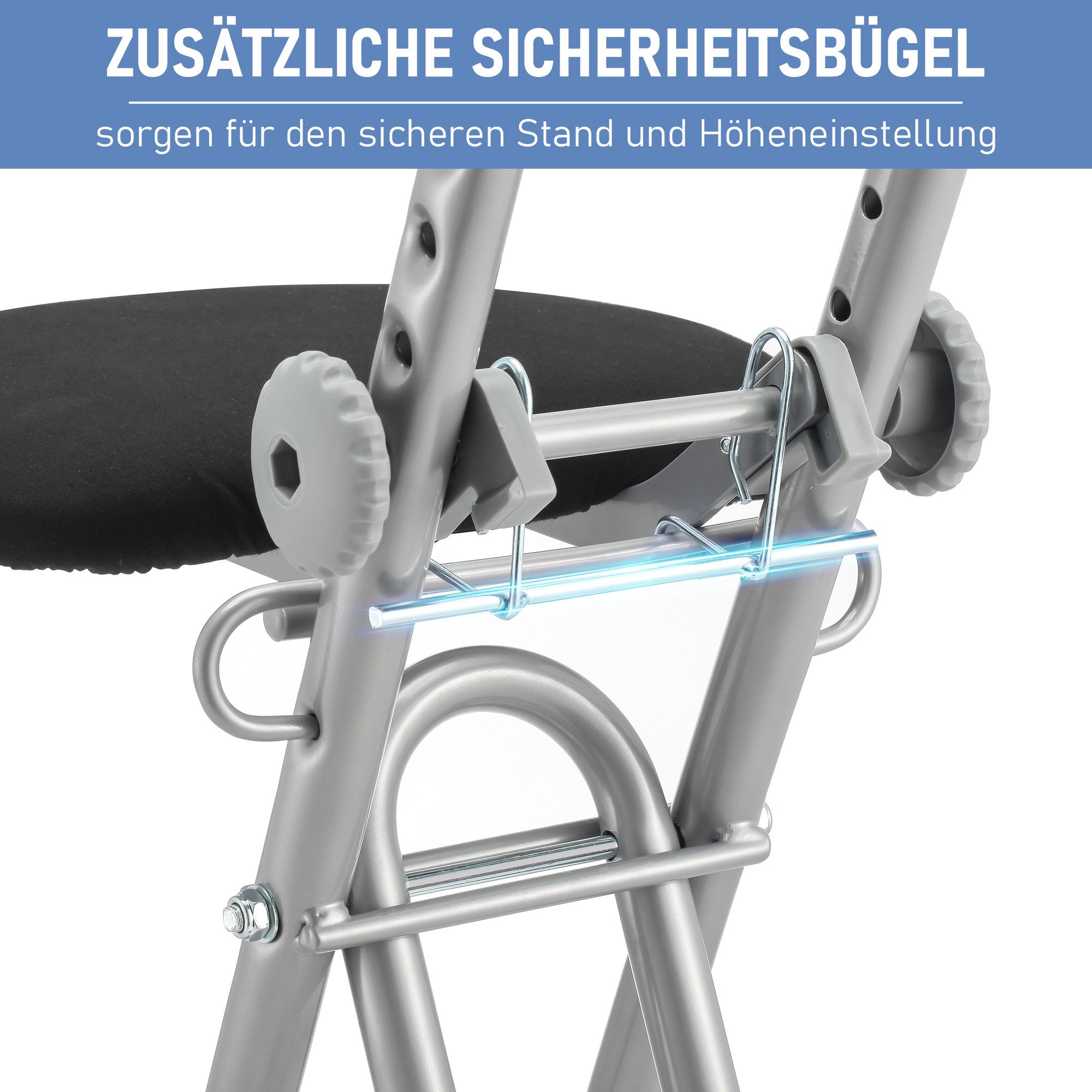 Ribelli Stuhl Bügelstehhilfe, schwarz