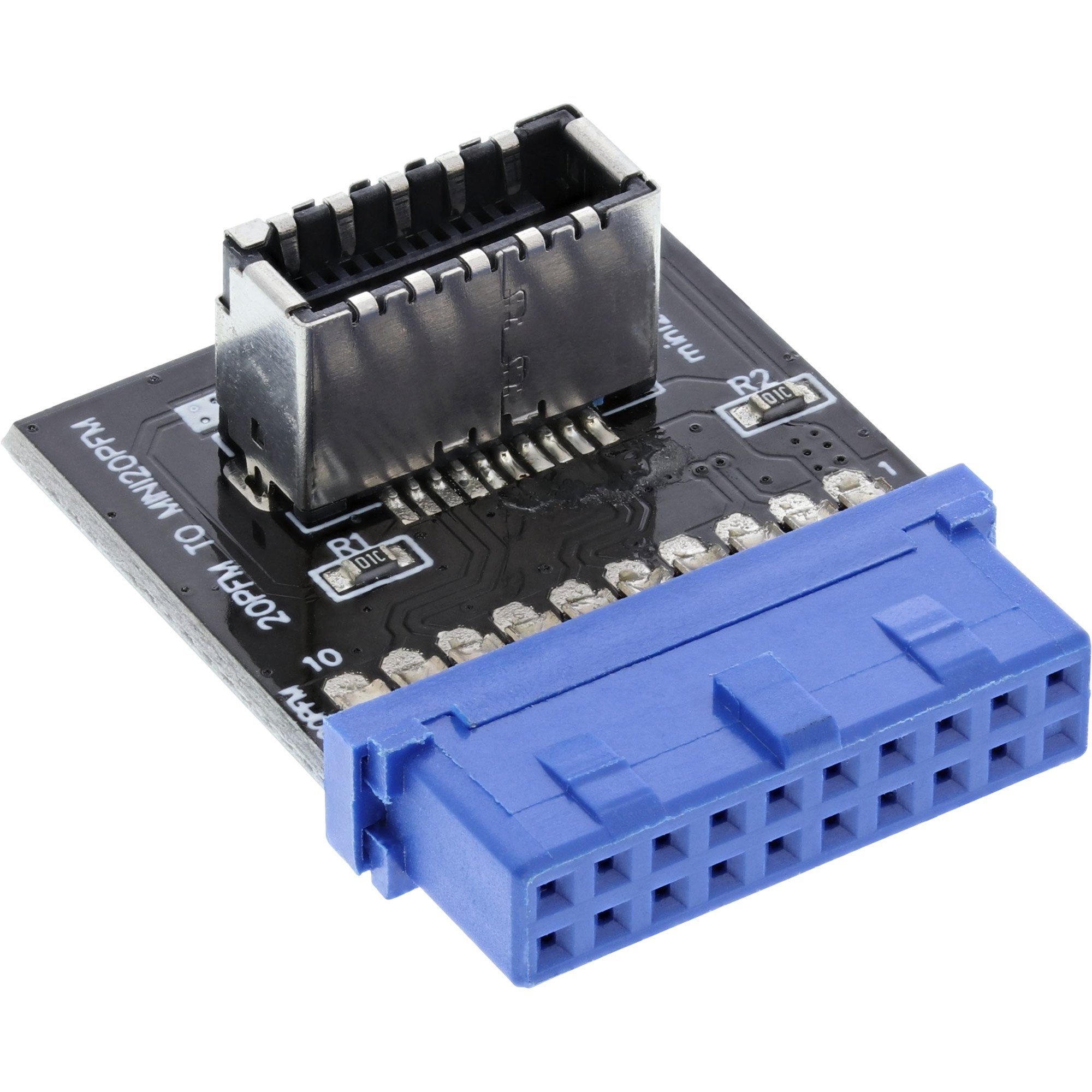 InLine® USB 3.0 zu USB 3.1 Frontpanel Key-A Adapter intern USB-Adapter