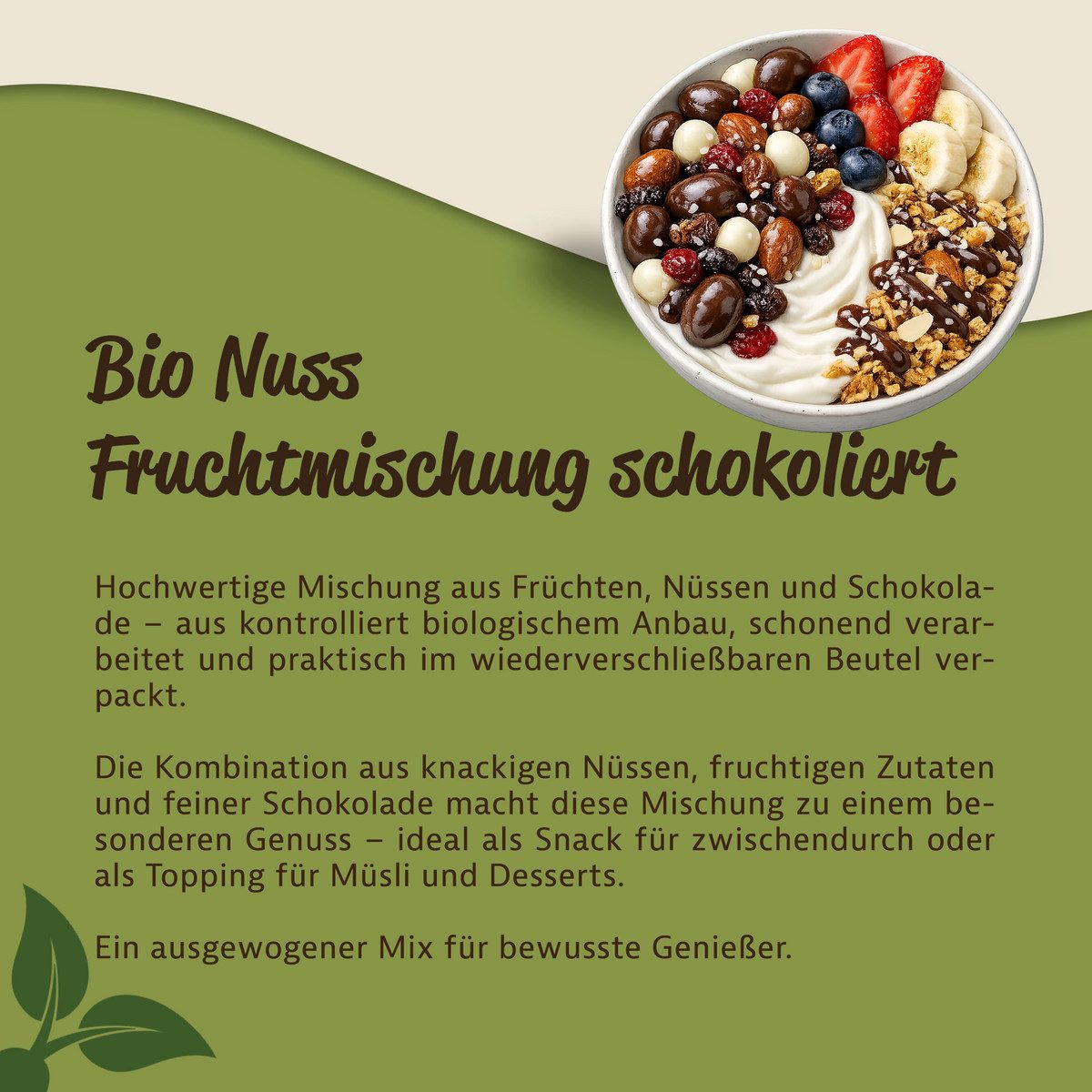 Mynatura Riegel Mynatura Bio Nuss-Fruchtmischung schokoliert