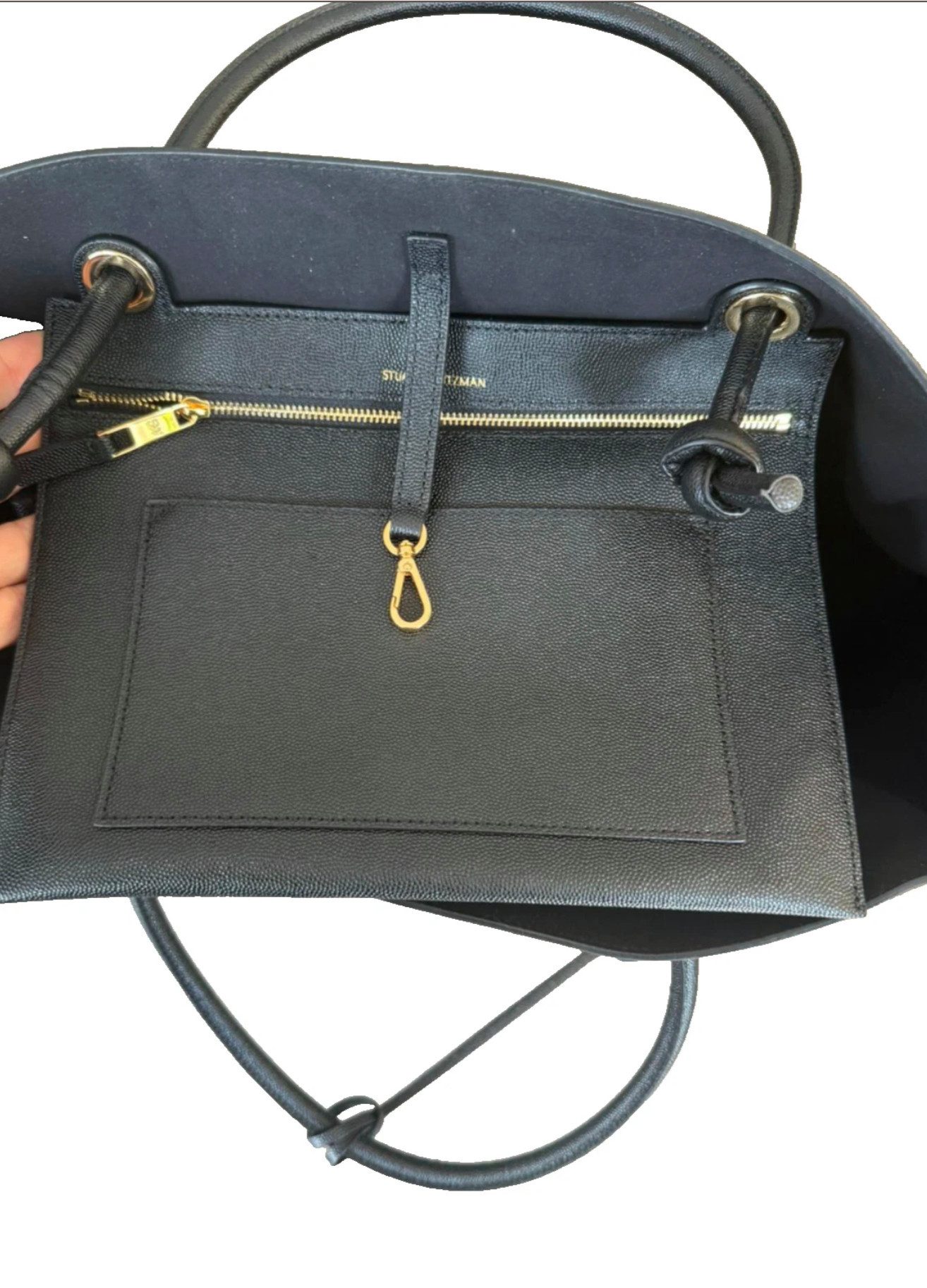 STUART WEITZMAN Shopper New York 5050 Tasche Tote Schultertasche Leder Suede, Außergewöhnlich große integrierte Innentasche mit Reißverschluss – Bild 4 von 5