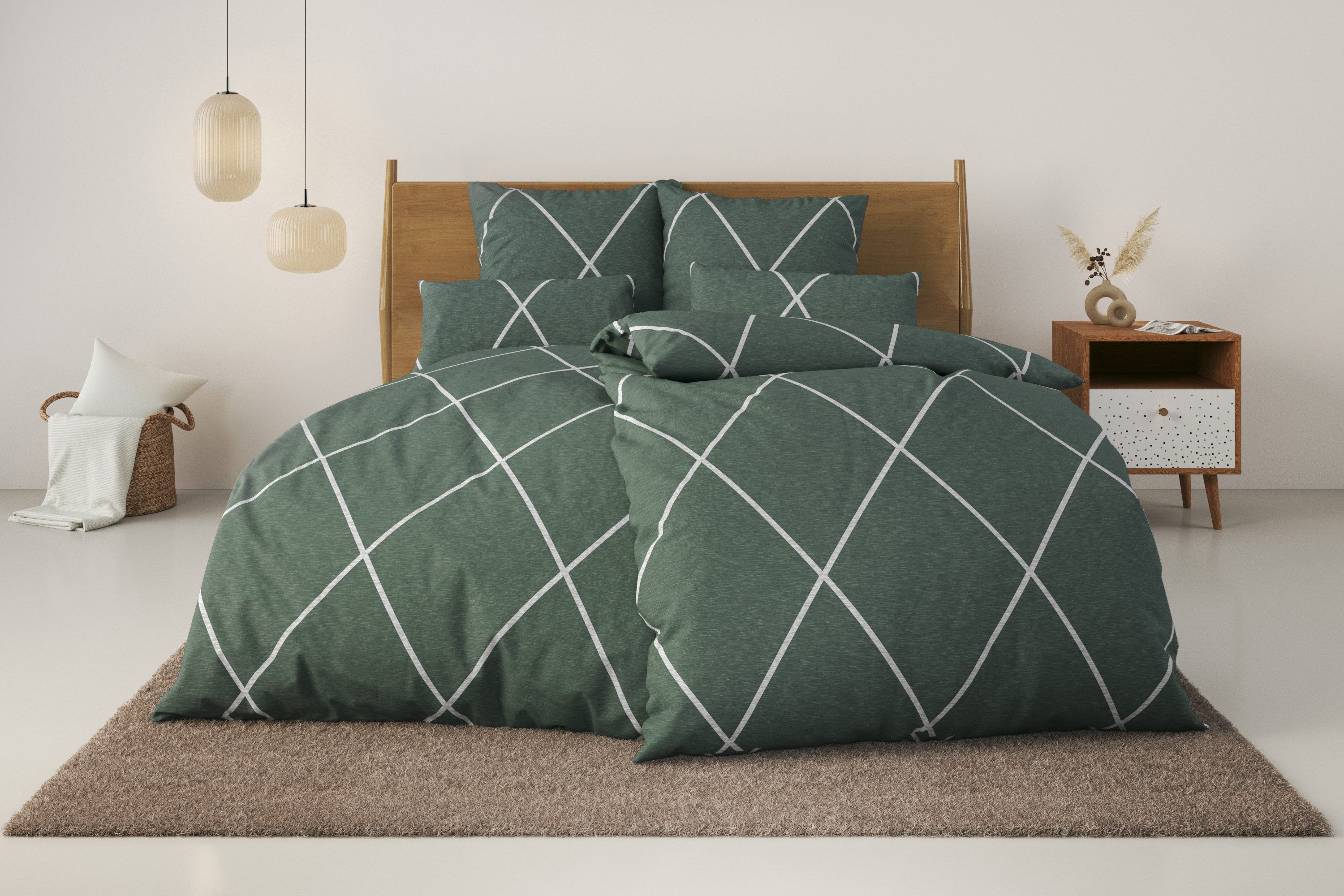 Leonique Bettwäsche Belle, Renforcé, 2 teilig, Renforcé Qualität, Reißverschluss