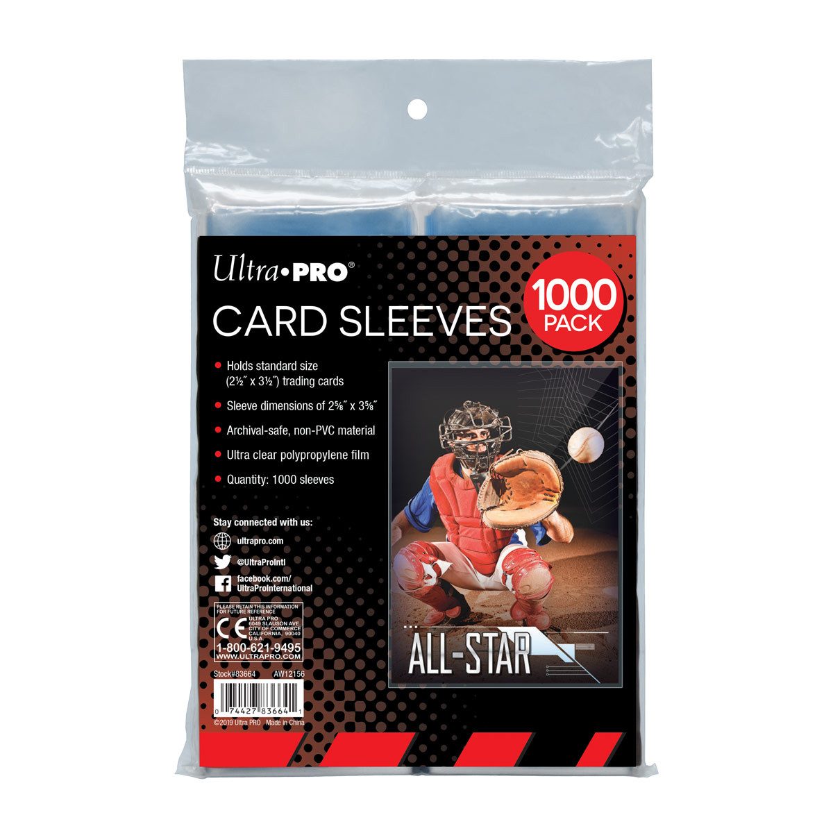 UltraPRO Sammelkarte 1000 Soft Sleeves Hüllen für Sammelkarten - transparent