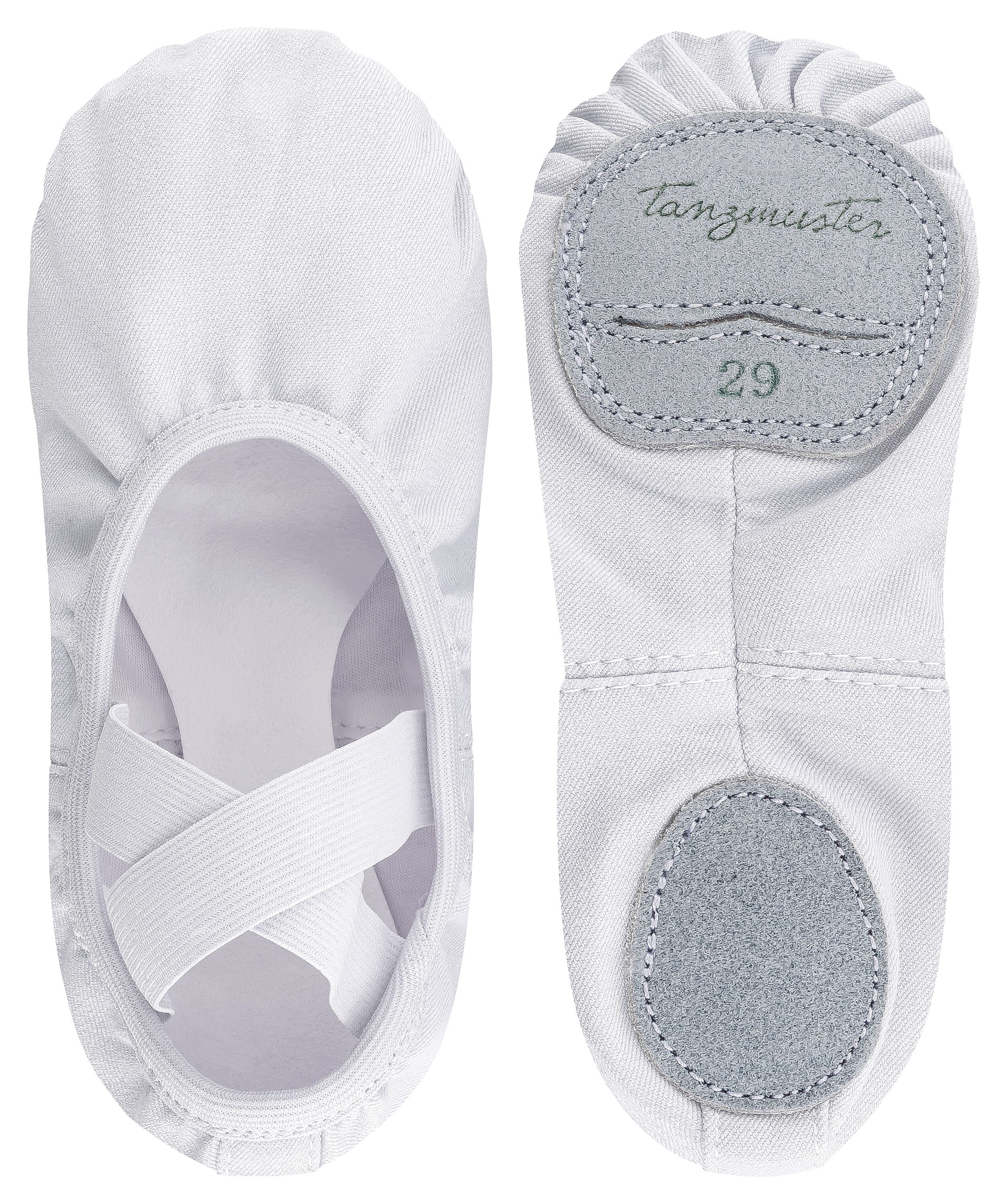 tanzmuster Ballettschuhe Bonnie aus 4-Wege Baumwollstretch Tanzschuh Ballettschläppchen für Kinder und Erwachsene