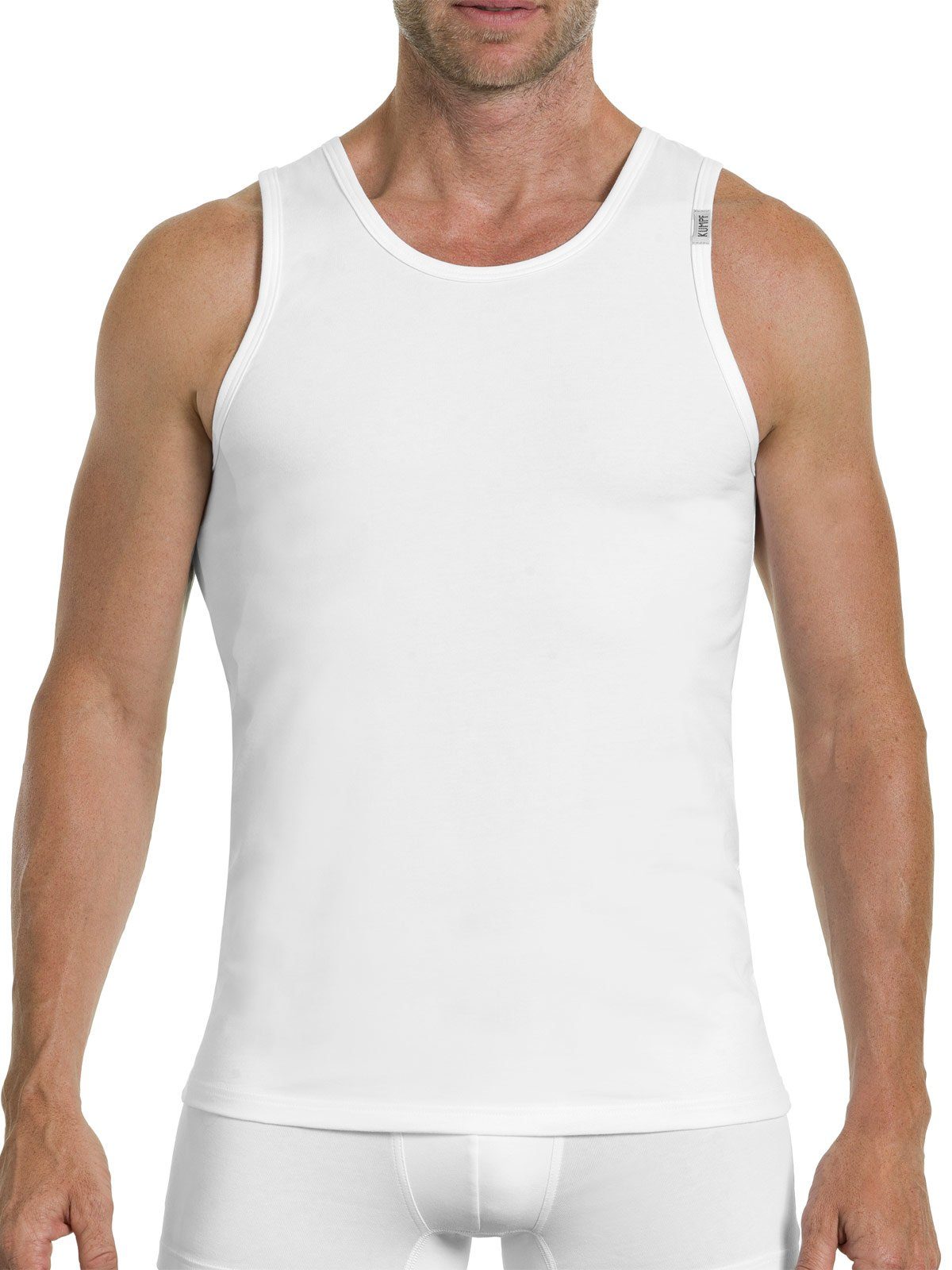 Unterhemd hohe weiss KUMPF Bio Herren Achselhemd 1-St) Cotton Markenqualität (Stück,