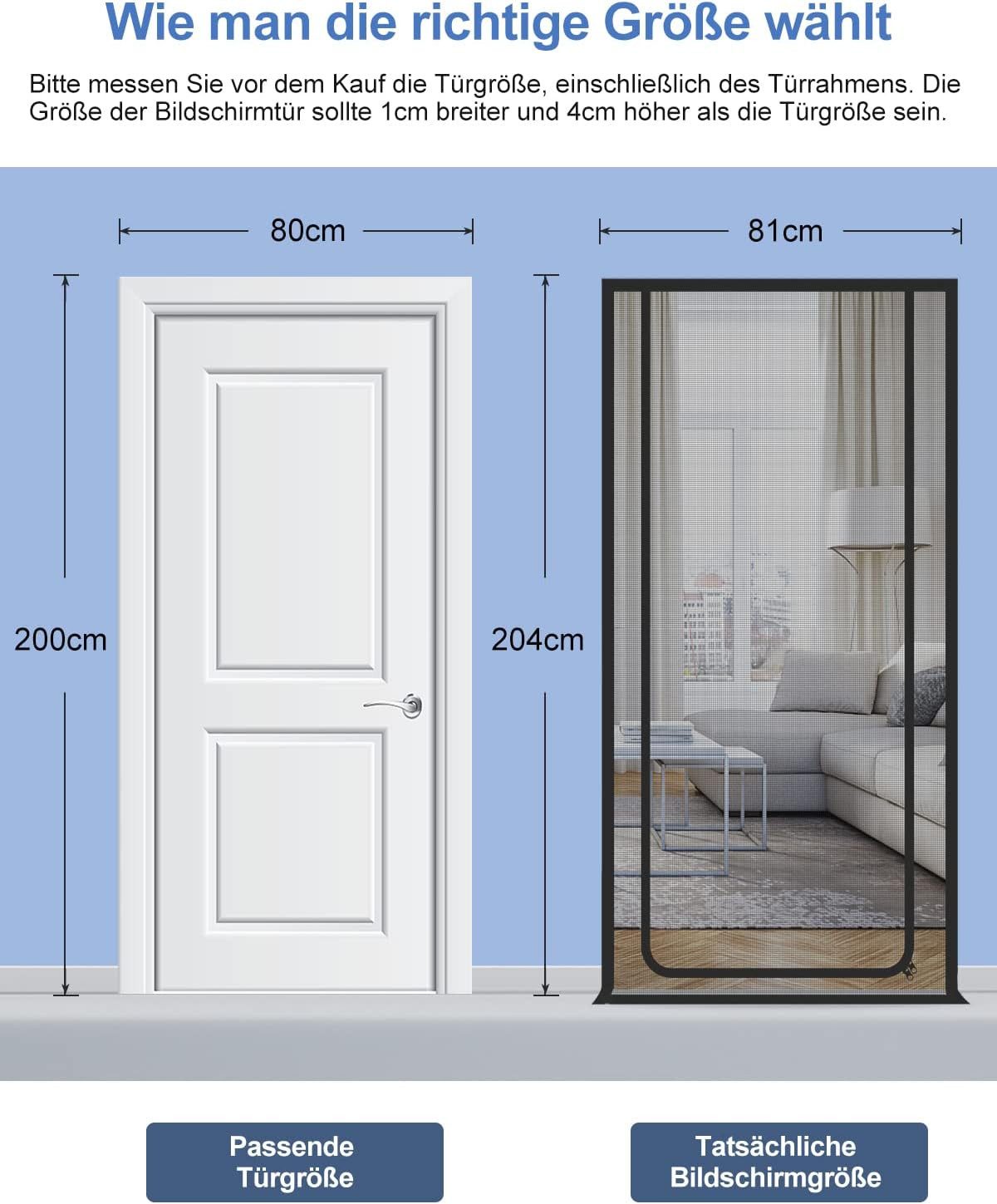 Insektenschutzrollo Katzengitter für Tür, Isolationstür-Bildschirm, Katzentürnetz, Ledander – Bild 4 von 5