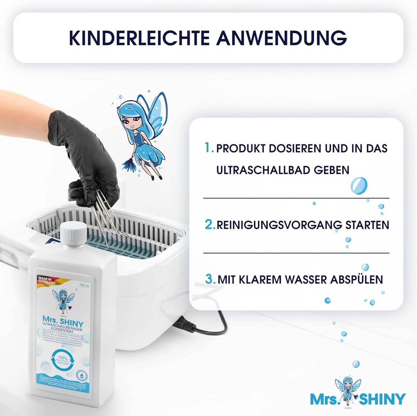 Thumbnail - Mrs Shiny Ultraschallreiniger Mrs.SHINY-Ultraschallreiniger Konzentrat 750 ml