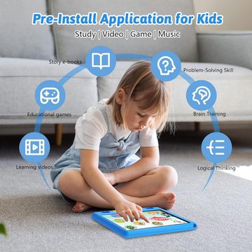 Lville Kinder 6 GB RAM Quad Core-Prozessor, 5000 mAh Tablet (10", 64 GB, Android 13, Sicheres und Lernförderndes Gerät für Kinder)
