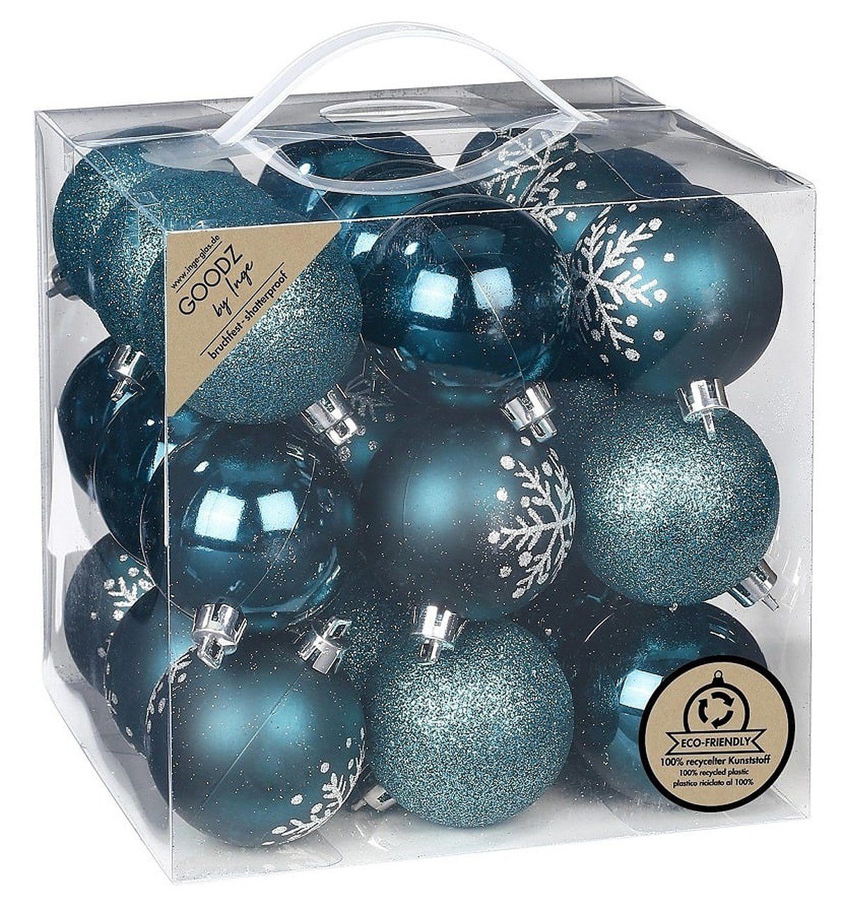 INGEGLAS® Christbaumschmuck Inge's Weihnachtskugeln 27 Stück 6 cm