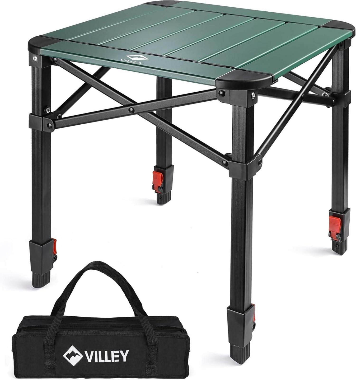 Campingtisch Aluminium Klapptisch mit Tragetasche, klappbarer Campingtisch aus