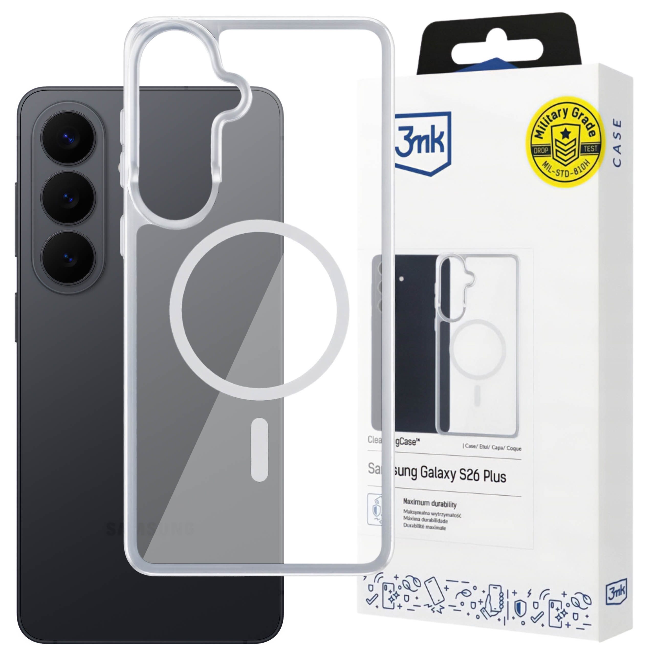 3MK Smartphone-Hülle Transparente Magnethülle Samsung Galaxy S26 – 3mk MagCase