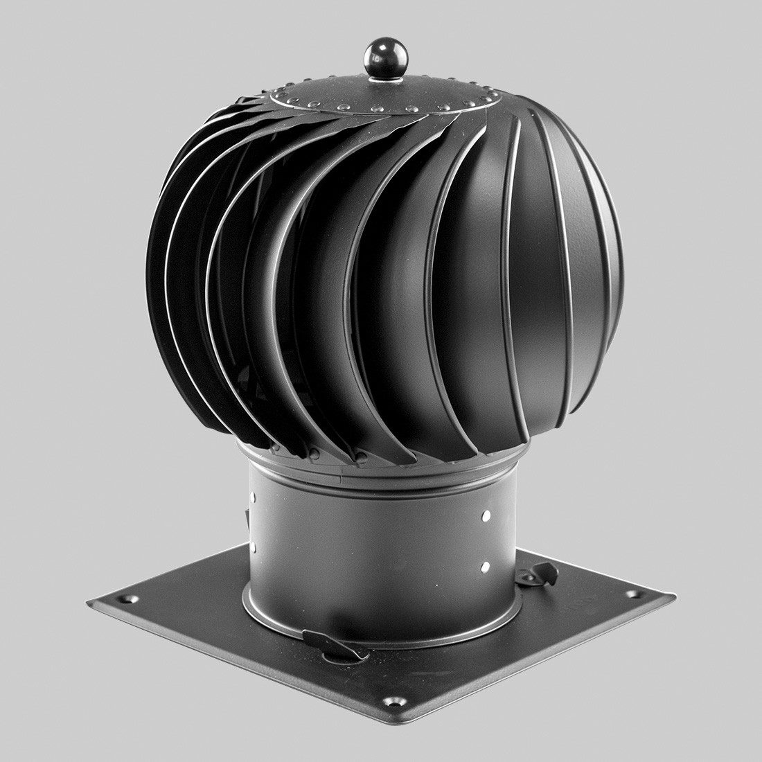Subtiel Schornstein Schornsteinaufsatz Turbowent 1 mit Montageplatte