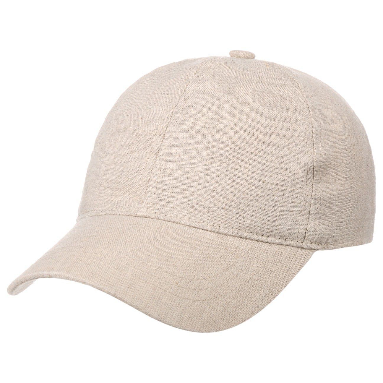 Cap (1-St) Baseballcap mit Baseball beige Schirm Lipodo