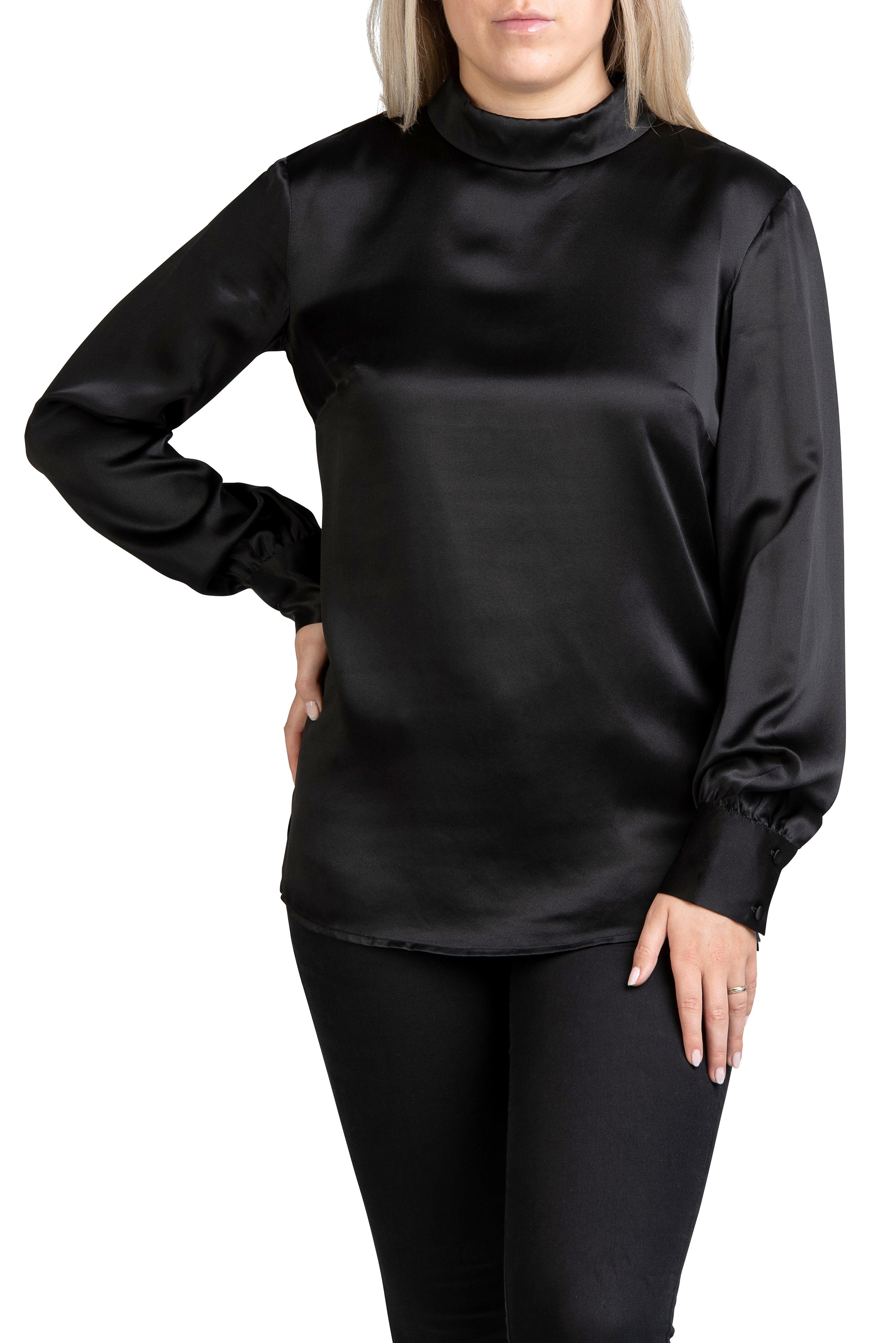 Seidenbluse Damen Bluse Satinoseta aus 100% Seide