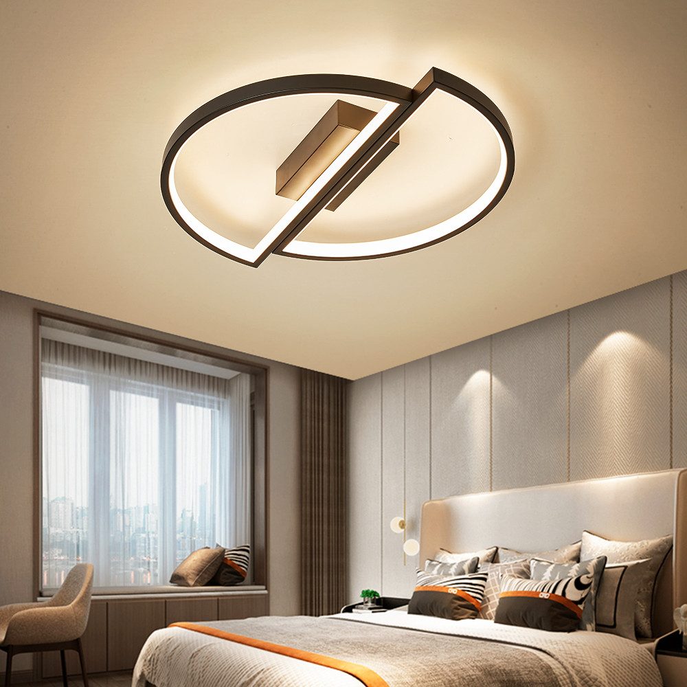 Eurohandisplay LED Deckenleuchte LED Deckenleuchte Fernbedienung Lichtfarbe einstellbar dimmbar Lampe, LED fest integriert, Warmweiß bis Kaltweiß, Lichtfarbe und Helligkeit eisntellbar