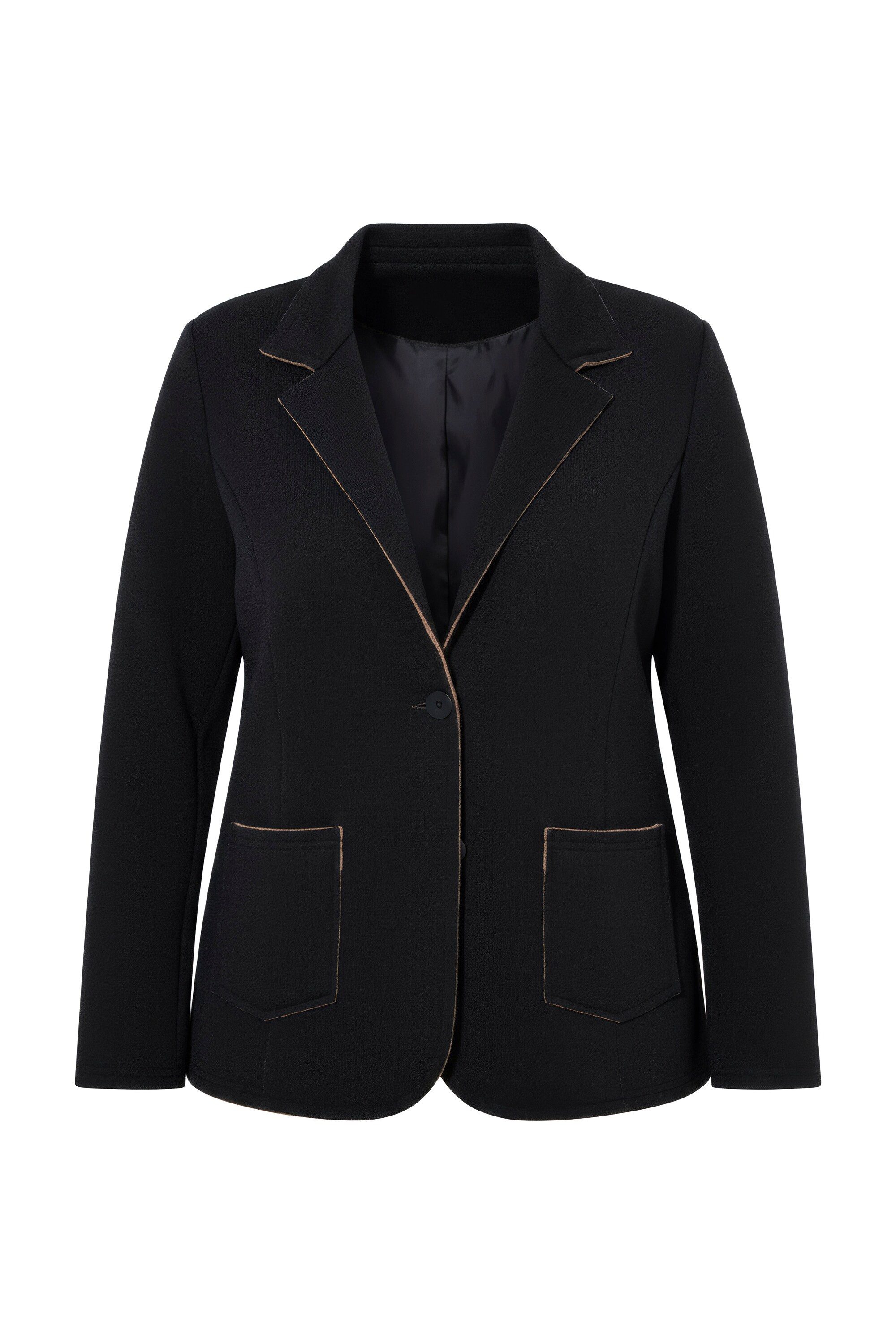 MIAMODA Sommerjacke Strickblazer Regular Fit elastischer Strick