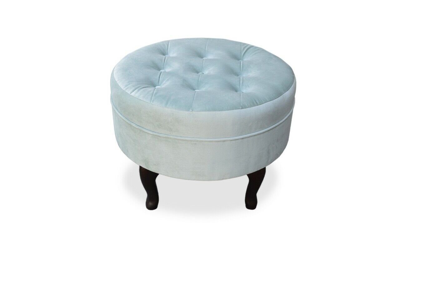 Fußhocker mane Polster Hocker, JVmoebel Puff Hocker man Chesterfield Poufa Blau