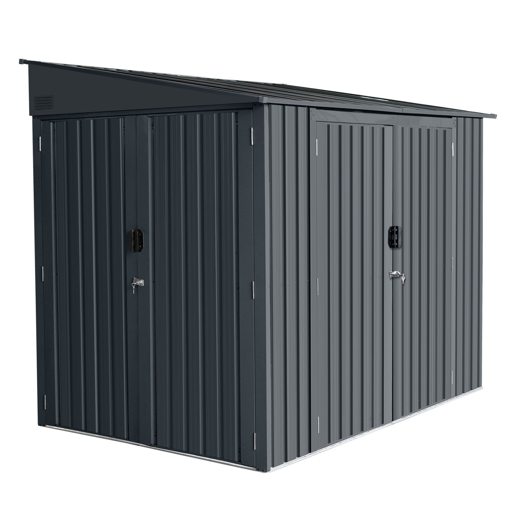 osoltus Gerätehaus osoltus Metall Gerätehaus Motorrad Fahrrad Garage 4m² 3 Türen 250 x