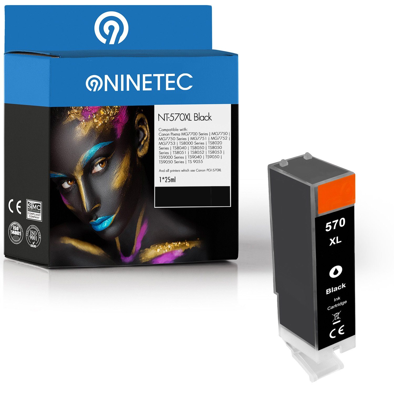 NINETEC ersetzt Canon PGI-570 Black Tintenpatrone