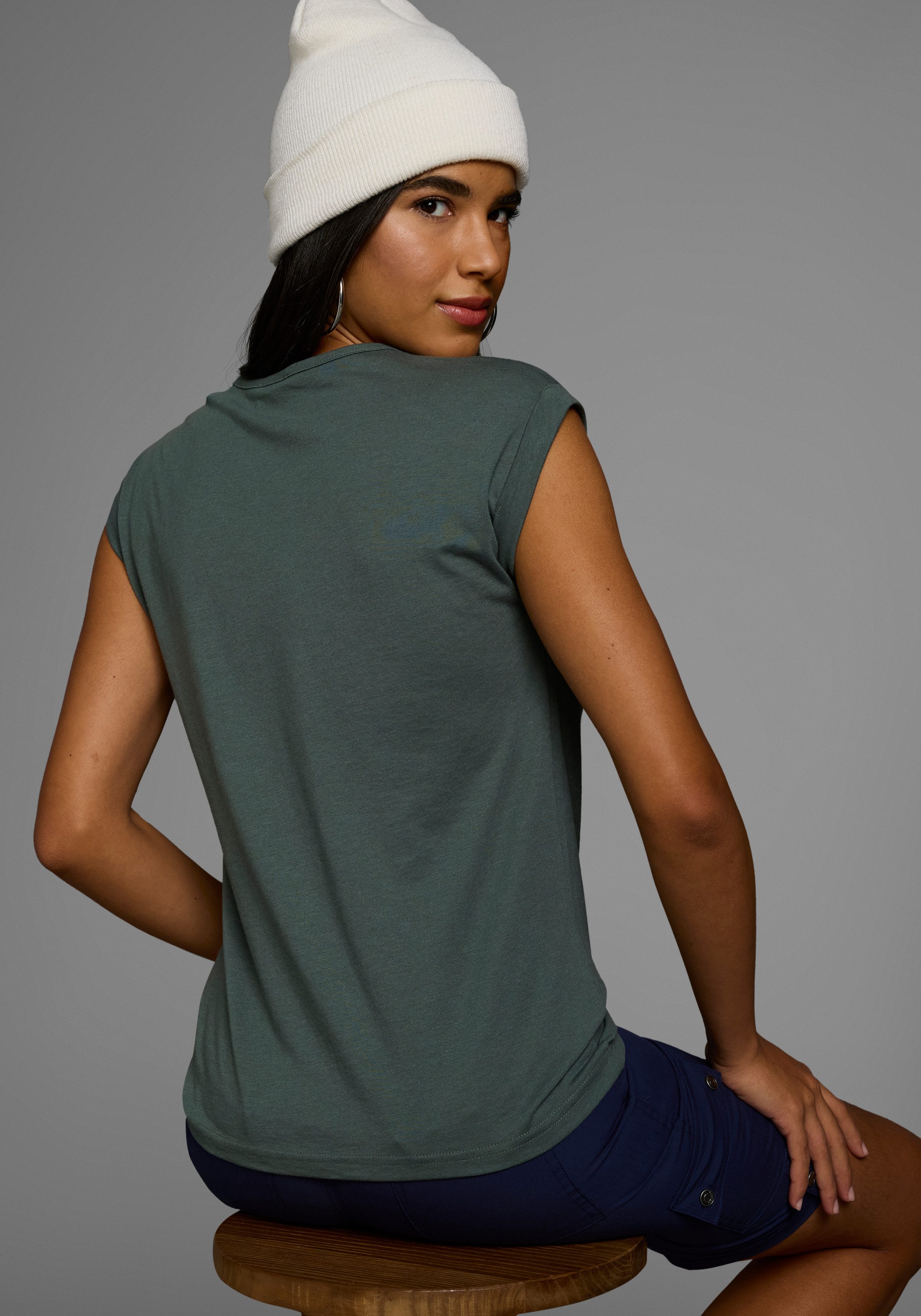 Boysen's T-Shirt Kurzarm, unifarben, Rundhals, für günstig online kaufen