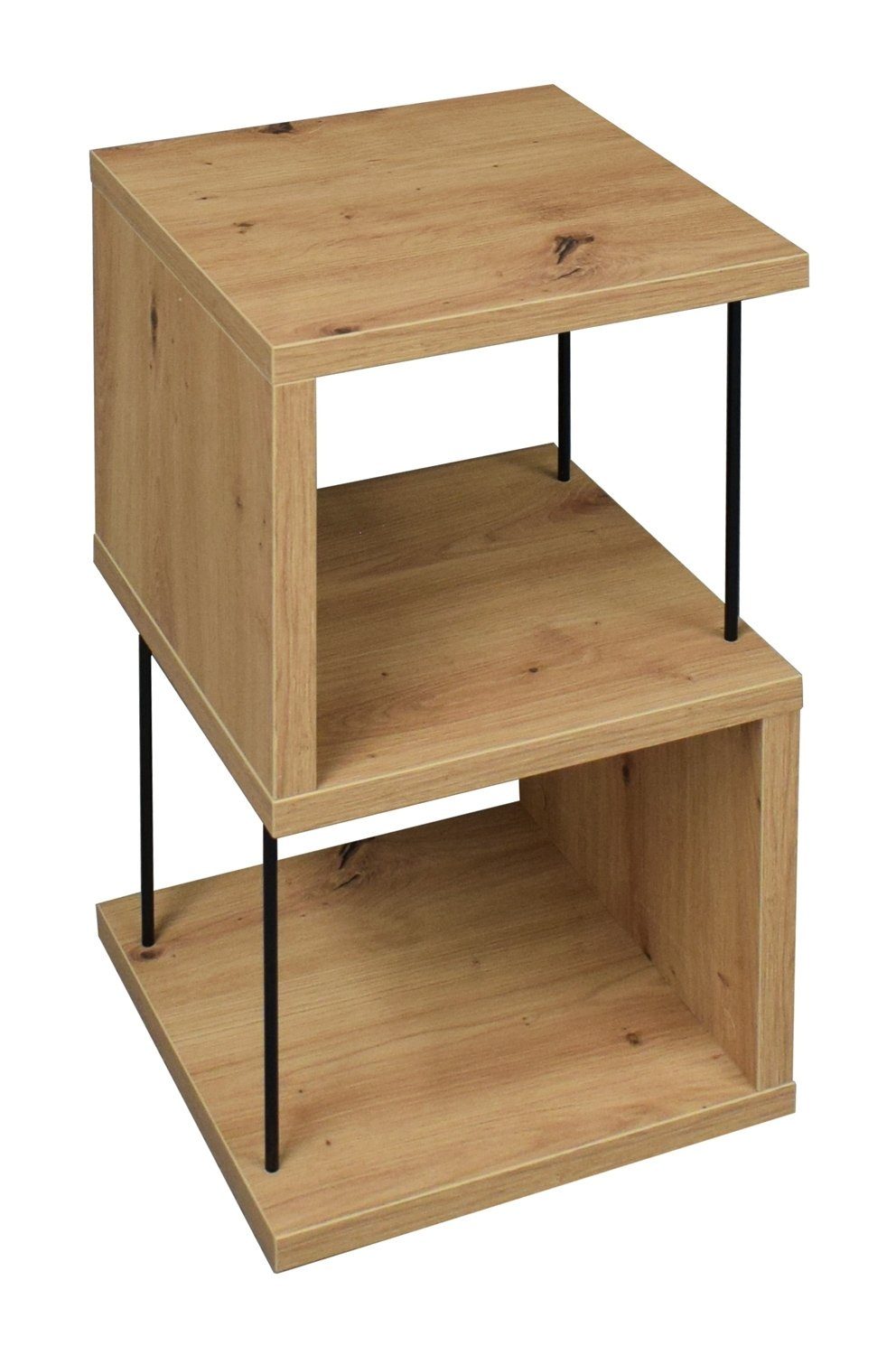 Standregal 2 Ablagefächer ca. 33 x 65 cm Asteiche Dekor günstig online kaufen