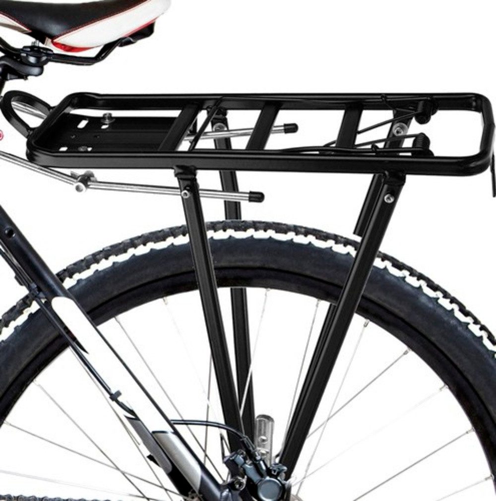 Trizand Fahrrad-Gepäckträger Fahrrad Gepäckträger (Spar-Set, 1-St., einfache Montage), Sicherer Halt auch bei voller Beladung