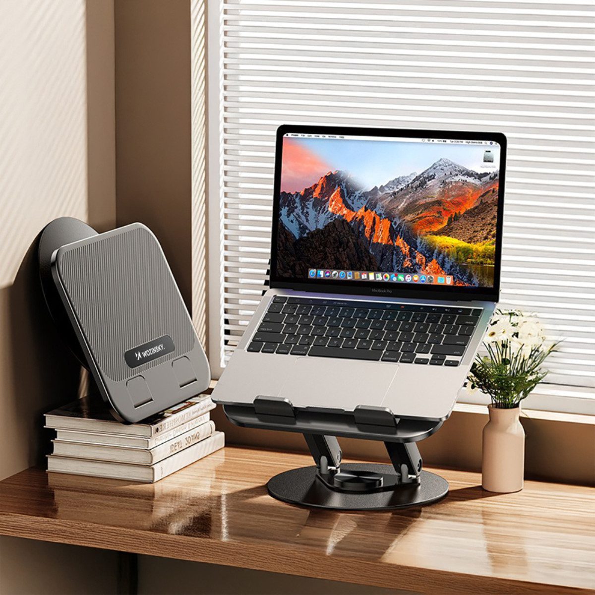 Wozinsky Laptoptisch WRS-K75, Schwenkbarer Laptopständer mit stabiler Stahlbasis
