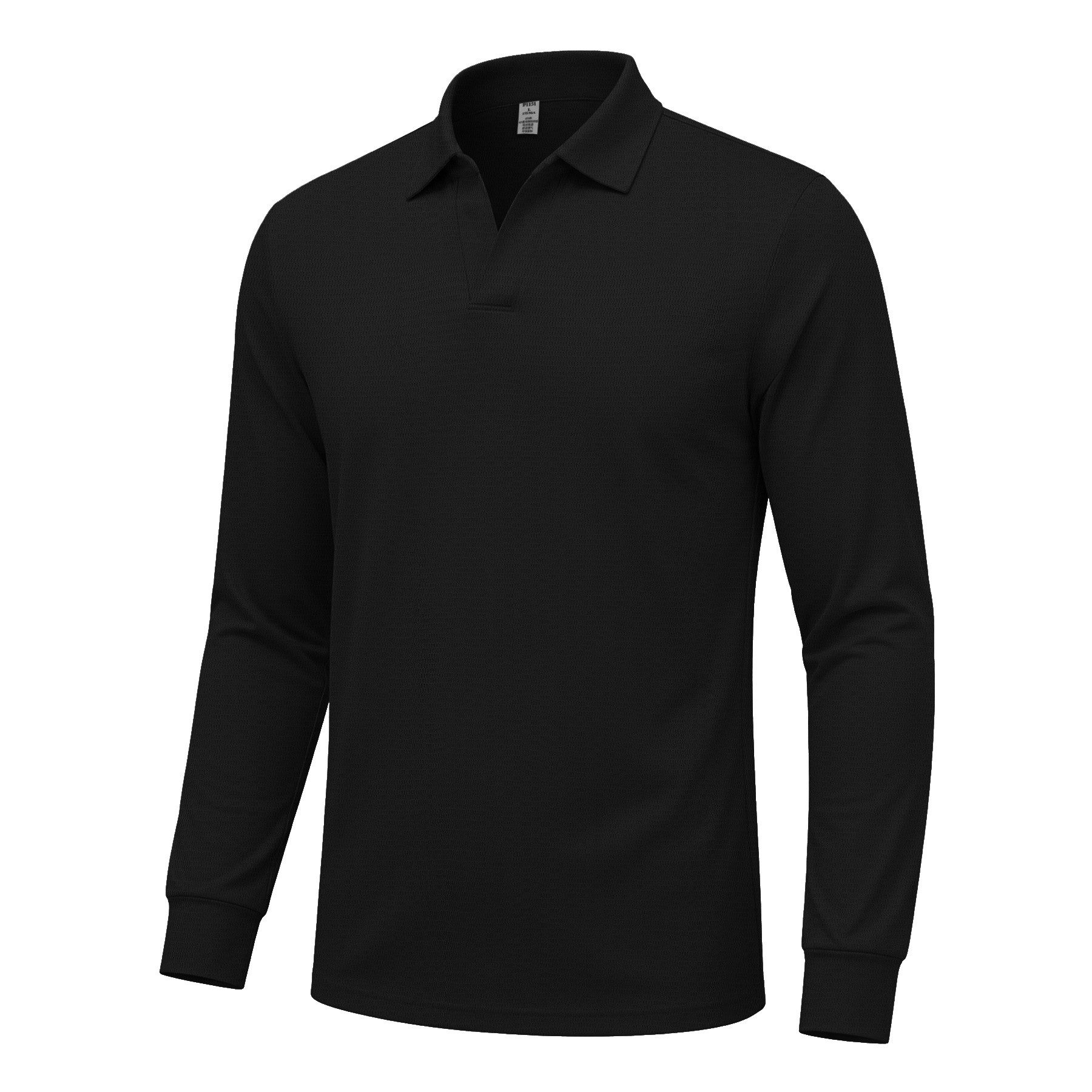Allthemen Poloshirt mit Zopfmuster langarmshirt Baumwolle Shirt für Winter