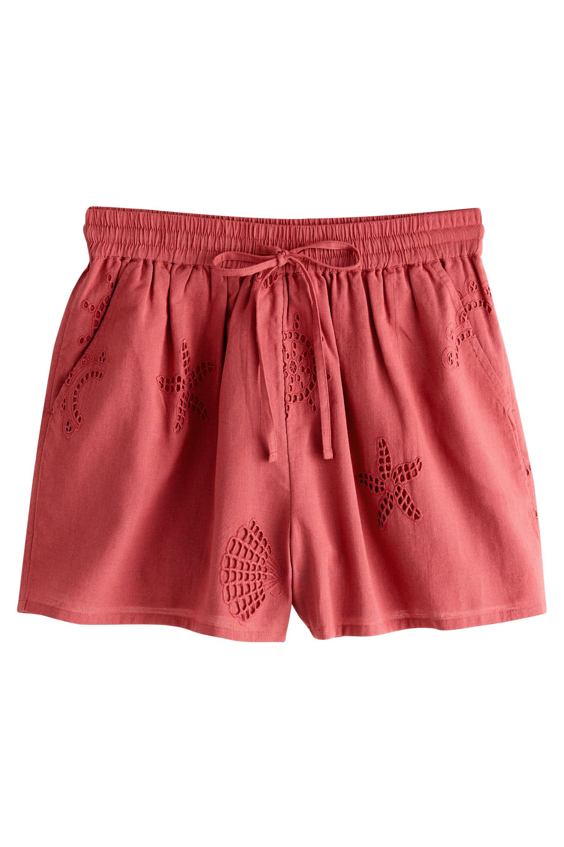 Shorts Mini-Shorts mit Lochstickerei