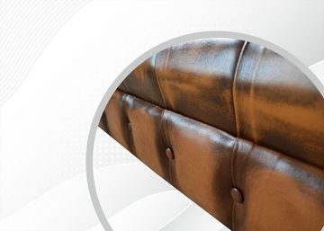 JVmoebel Chesterfield-Sofa Chesterfield 3 Sitzer Design Sofa Couch 225 cm, Die Rückenlehne mit Knöpfen.
