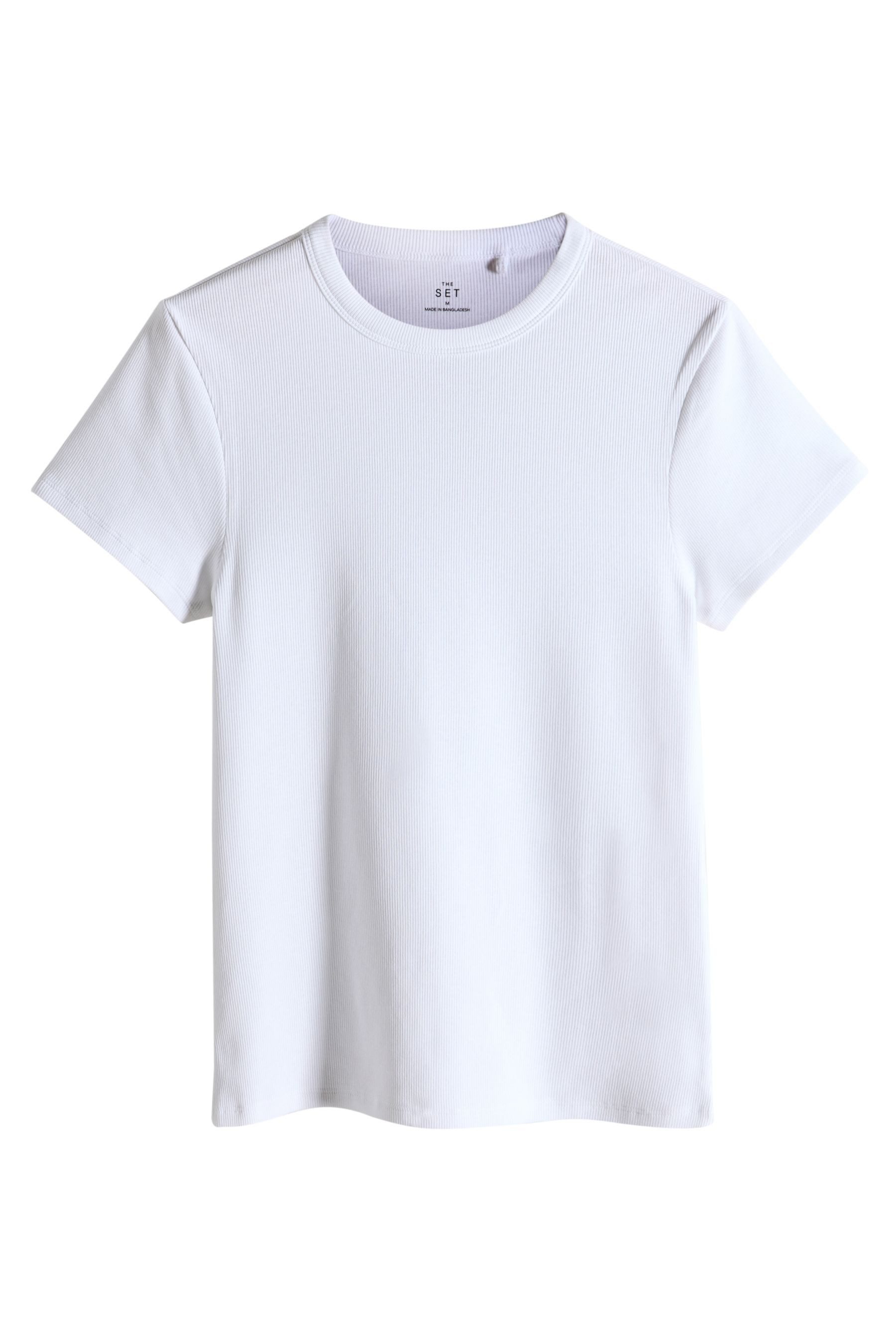 The Set T-Shirt The Set gerippte T-Shirts, 3er-Pack (3-tlg) günstig online kaufen