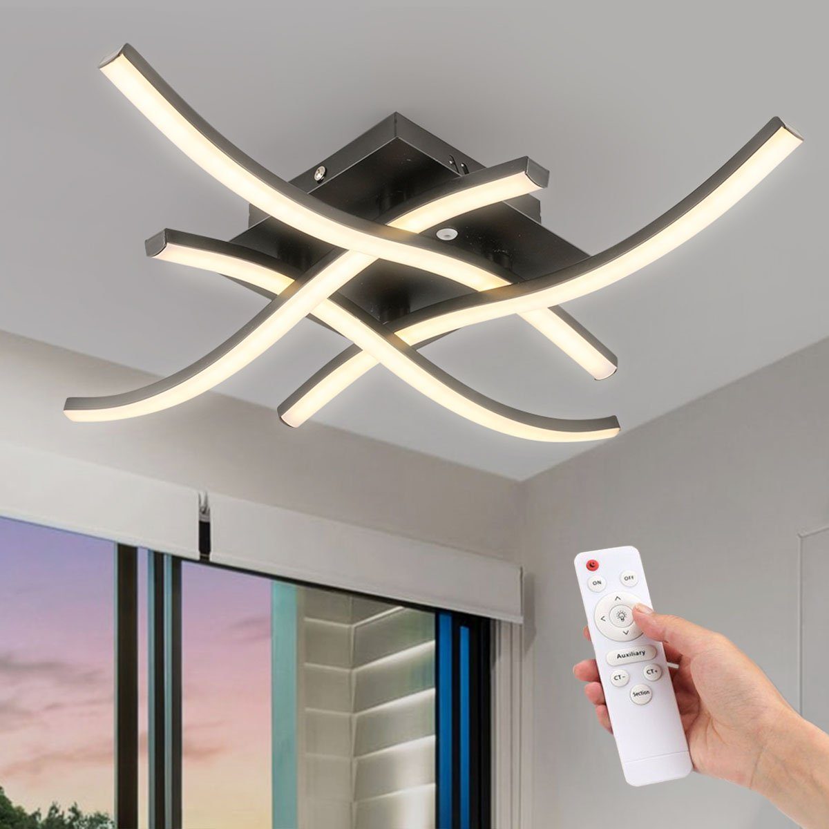 oyajia LED Deckenleuchte 36W/48W LED Deckenleuchte, günstig online kaufen