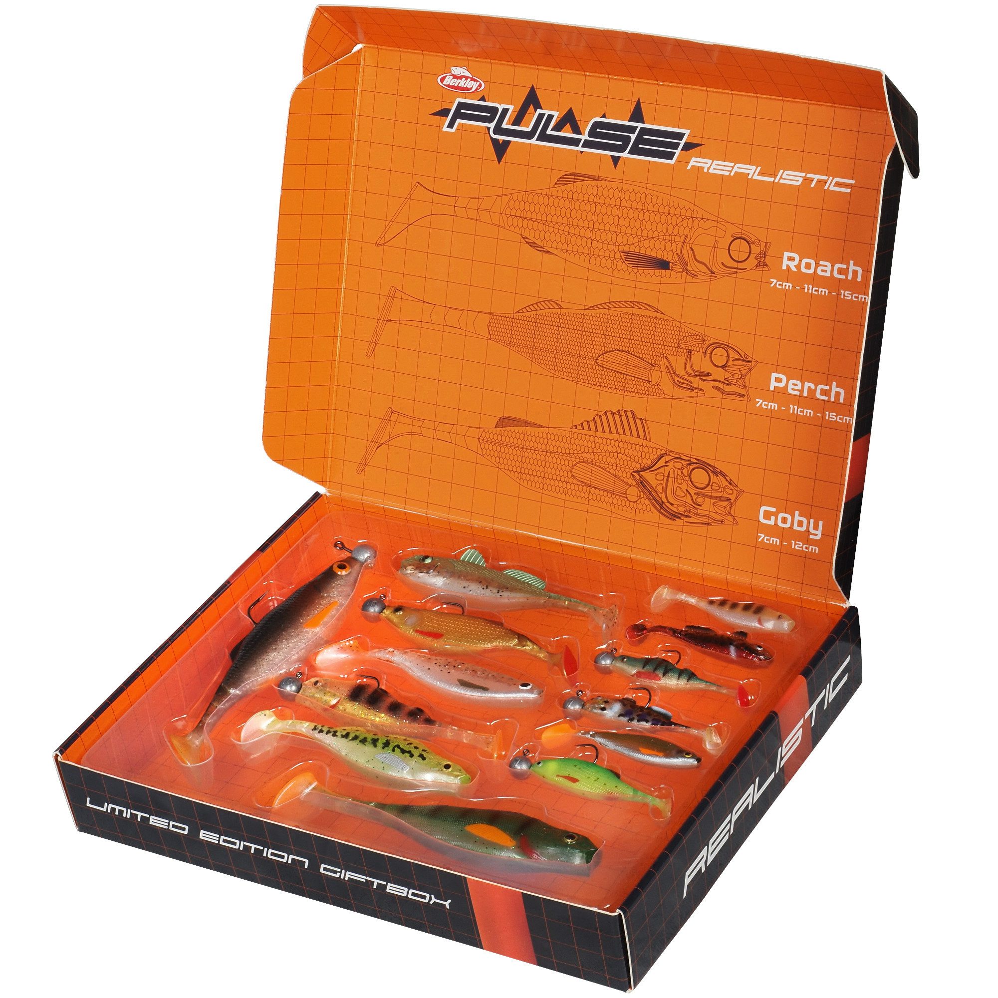 Berkley Kunstköder Berkley Pulse Realistic Gift Box Geschenkebox für Angler 19-teilig