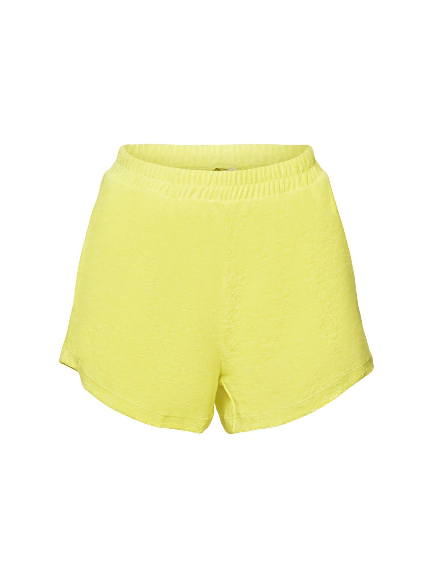 Esprit Shorts Recycelt: Strand-Shorts aus Frottee (1-tlg) LIME YELLOW