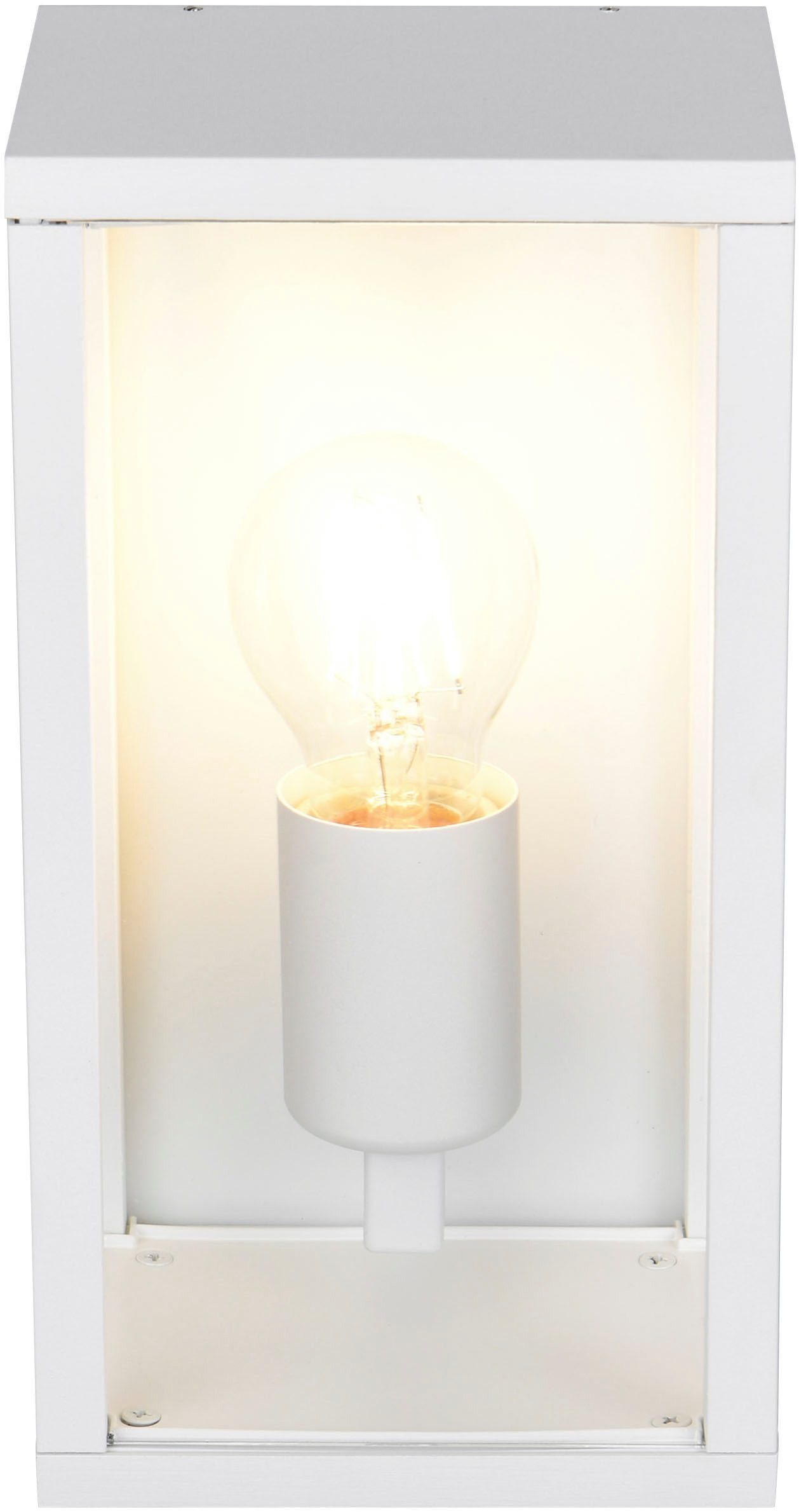 TRIO Leuchten Außen-Wandleuchte GARONNE, Fassadenbeleuchtung, Wandlampe exkl 1x E27 max 60W, IP44, Leuchtmittel wechselbar, warmweiß - kaltweiß, Wandleuchte Garten Terrasse, mit Glasschirm Höhe 26cm Breite 14cm