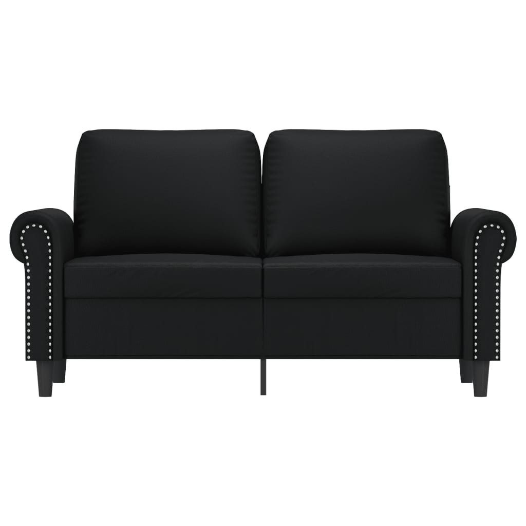 vidaXL Sofa 2-Sitzer-Sofa Schwarz 120 cm Kunstleder, 1 Teile