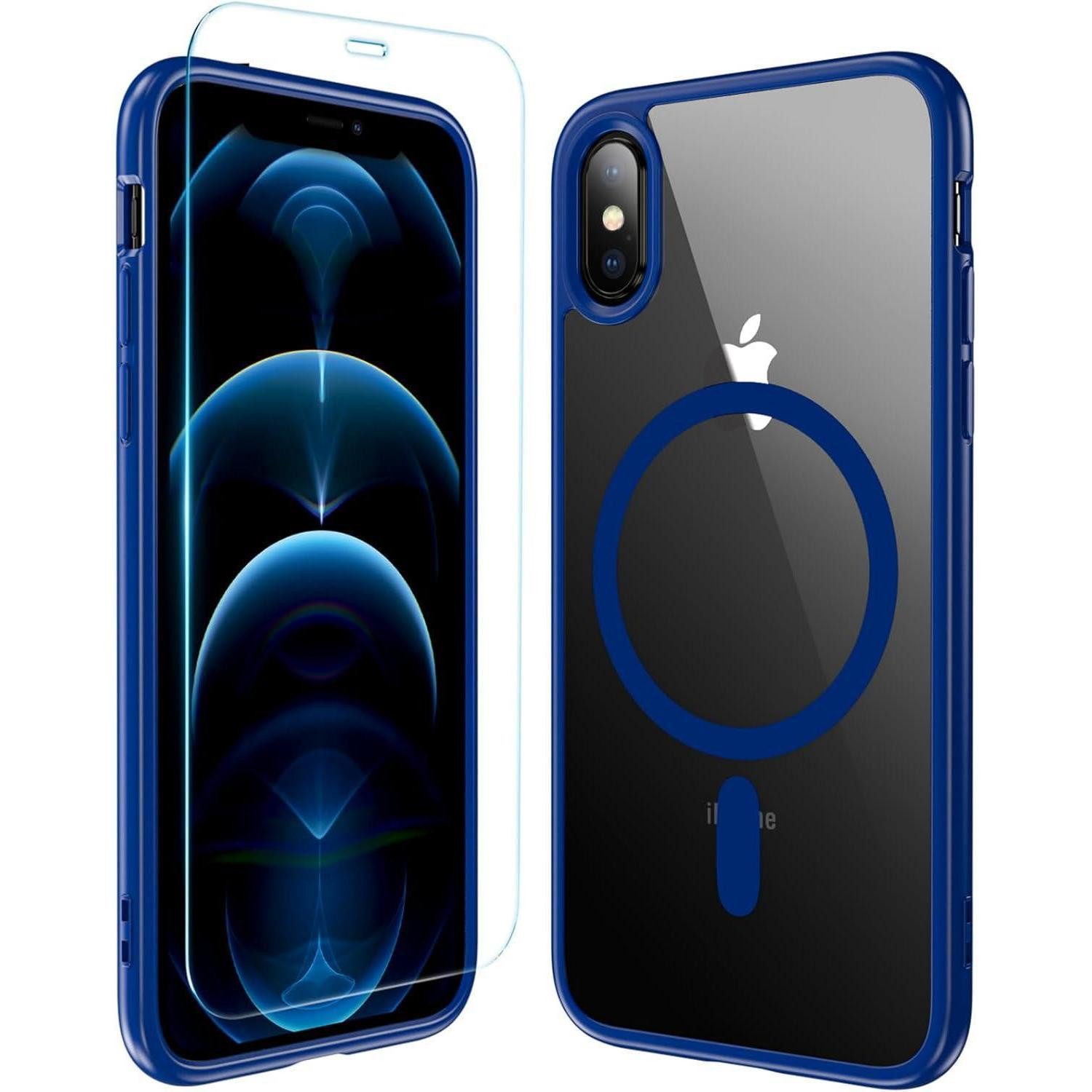 LuxusKollektion Handyhülle Hülle iPhone X XS Magnetisch iPhone X mit Magnetisch Blau-Magnetisch
