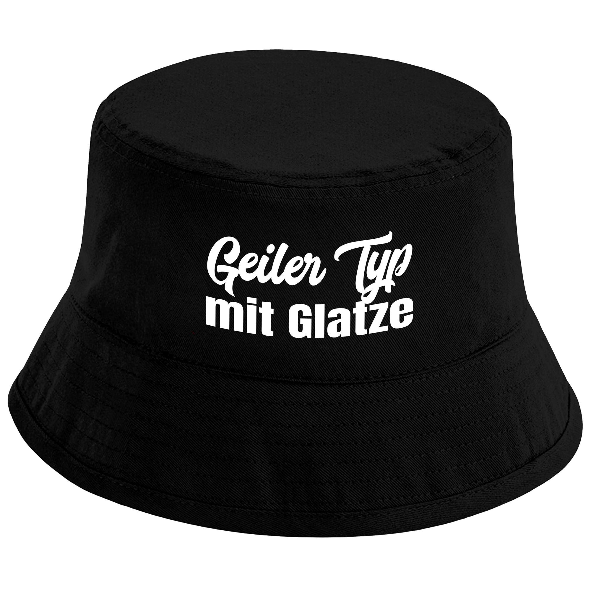 Herzbotschaft Sonnenhut Bucket Hat Geiler Typ mit Glatze (Unisex Einheitsgröße, Sommerhut mit Spruch, Festivalhut, Fischerhut) für Damen & Herren