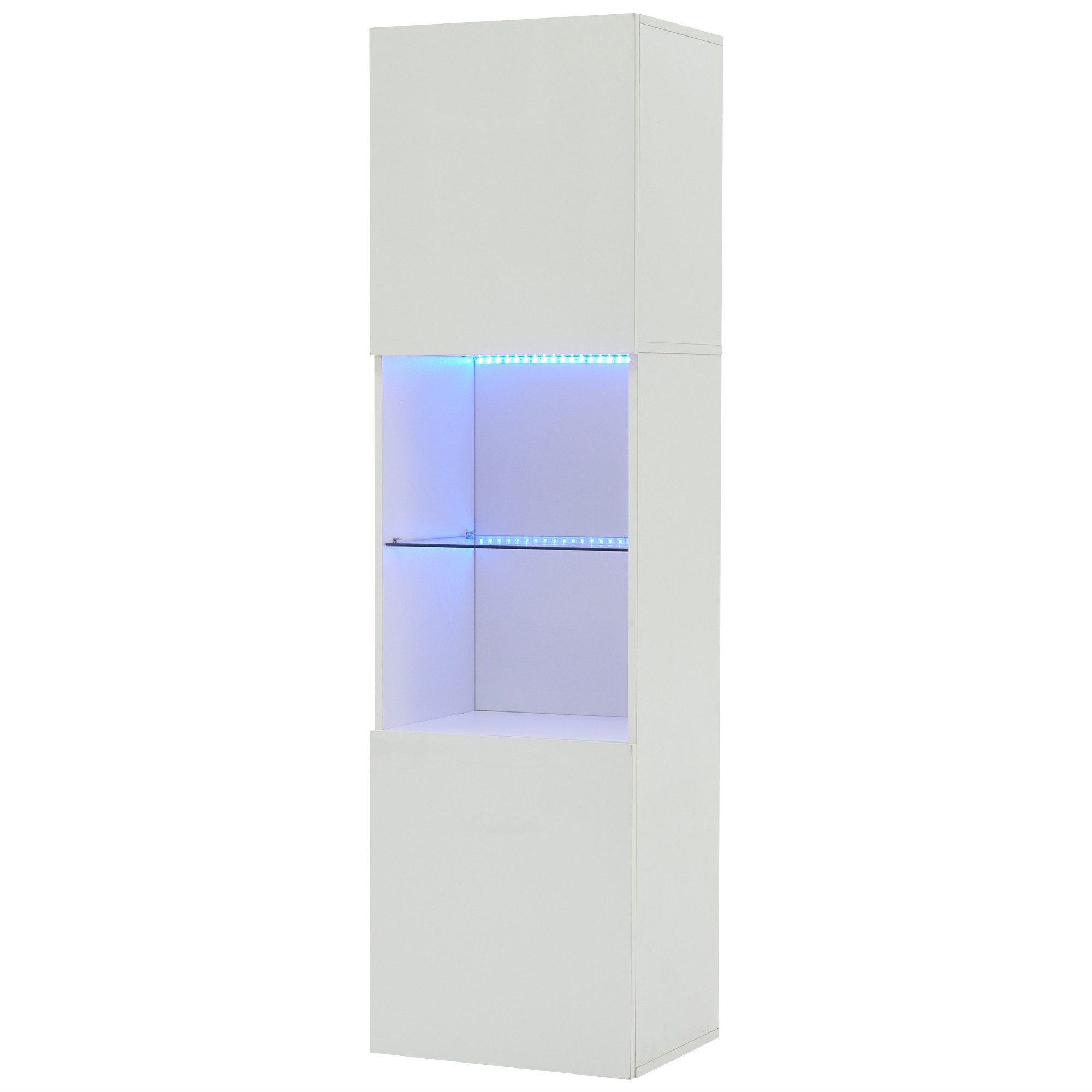 REDOM Vitrine Moderner Vitrinenschrank in Weiß günstig online kaufen