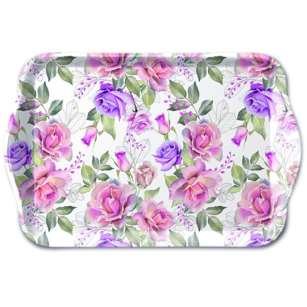 Ambiente Luxury Paper Products Kaffeeservice Ambiente Blumen, Pflanzen, Tiere Tablett / Becher / Geschirrtuch (1-tlg), Melamin Tablett Rosen, Blumen - Ob zum Frühstück, zur gemütlichen Kaffeepause oder als liebevolle Geschenkidee – das Ambiente Tablett „Josephine“ verbindet Funktionalität mit romantischem Design - Nicht in der Mikrowelle oder im Backofen verwenden., Ideal für Geburtstage, Weihnachten, Ostern, Muttertag, Dankeschön.