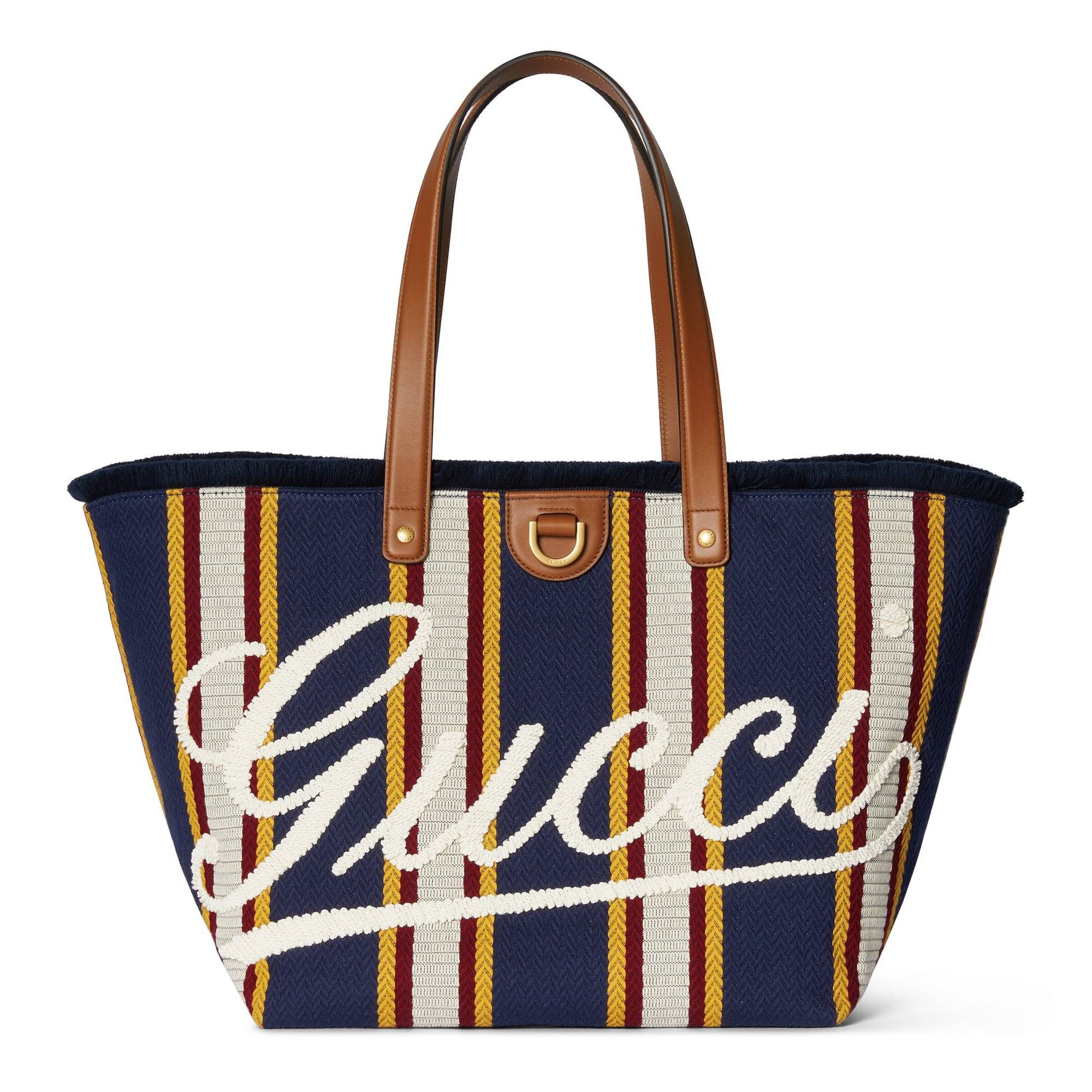 GUCCI Handtasche Embroidered Medium Canvas Tote Bag