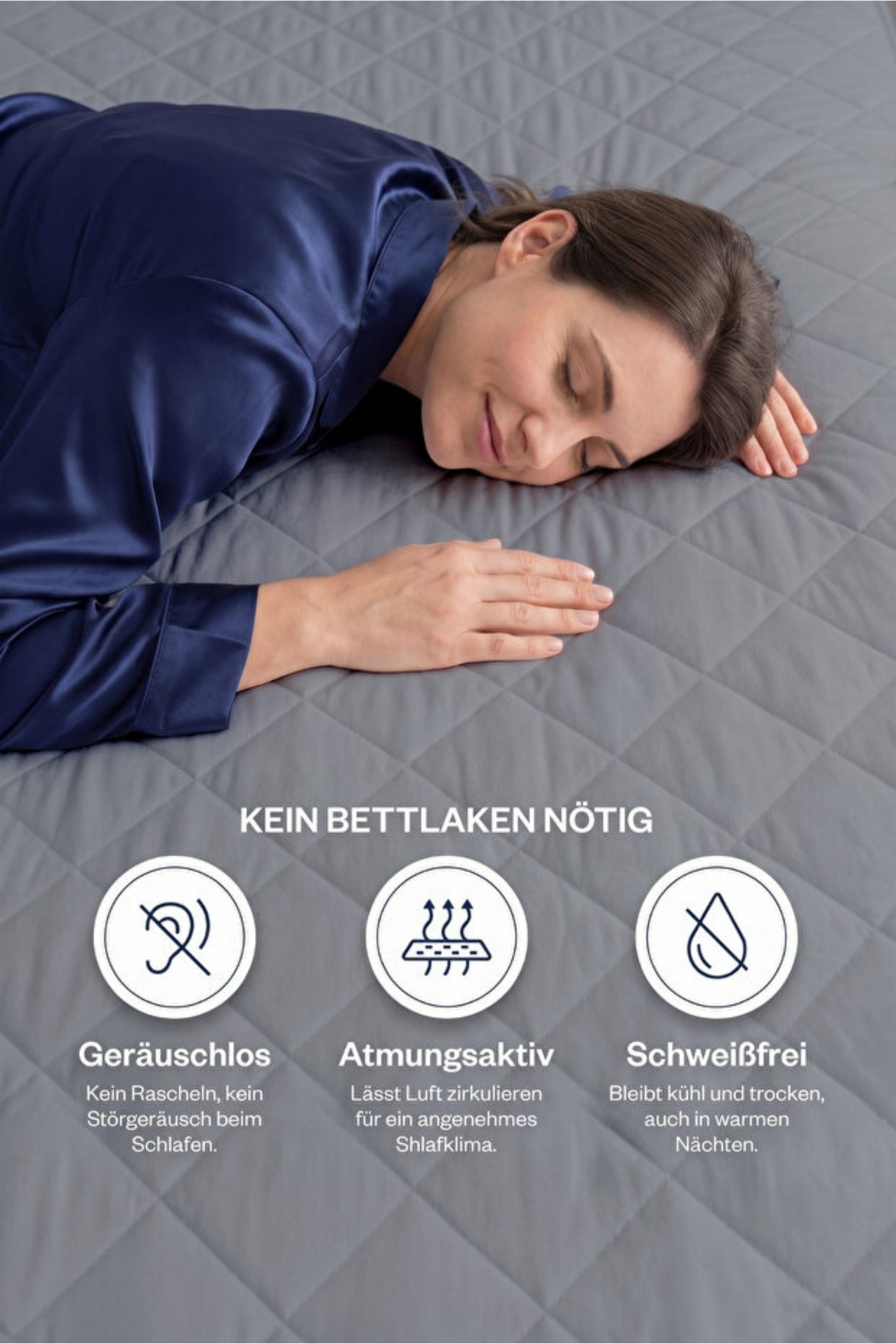 Matratzenschoner Wasserdichter Gesteppter Matratzenschoner aus 100 % Baumwolle Formeya – Bild 4 von 5