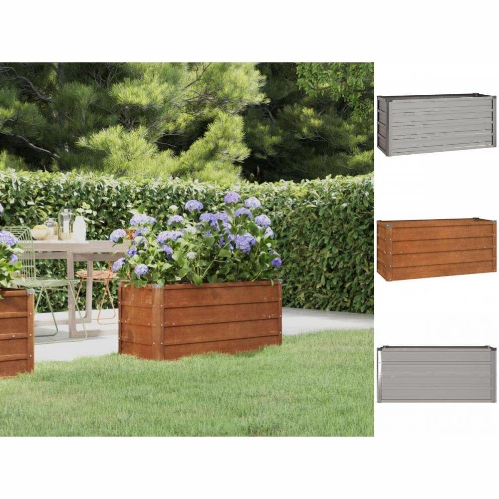 vidaXL Hochbeet Pflanzkübel Grau 100x40x45 cm Kortenstahl Hochbeet