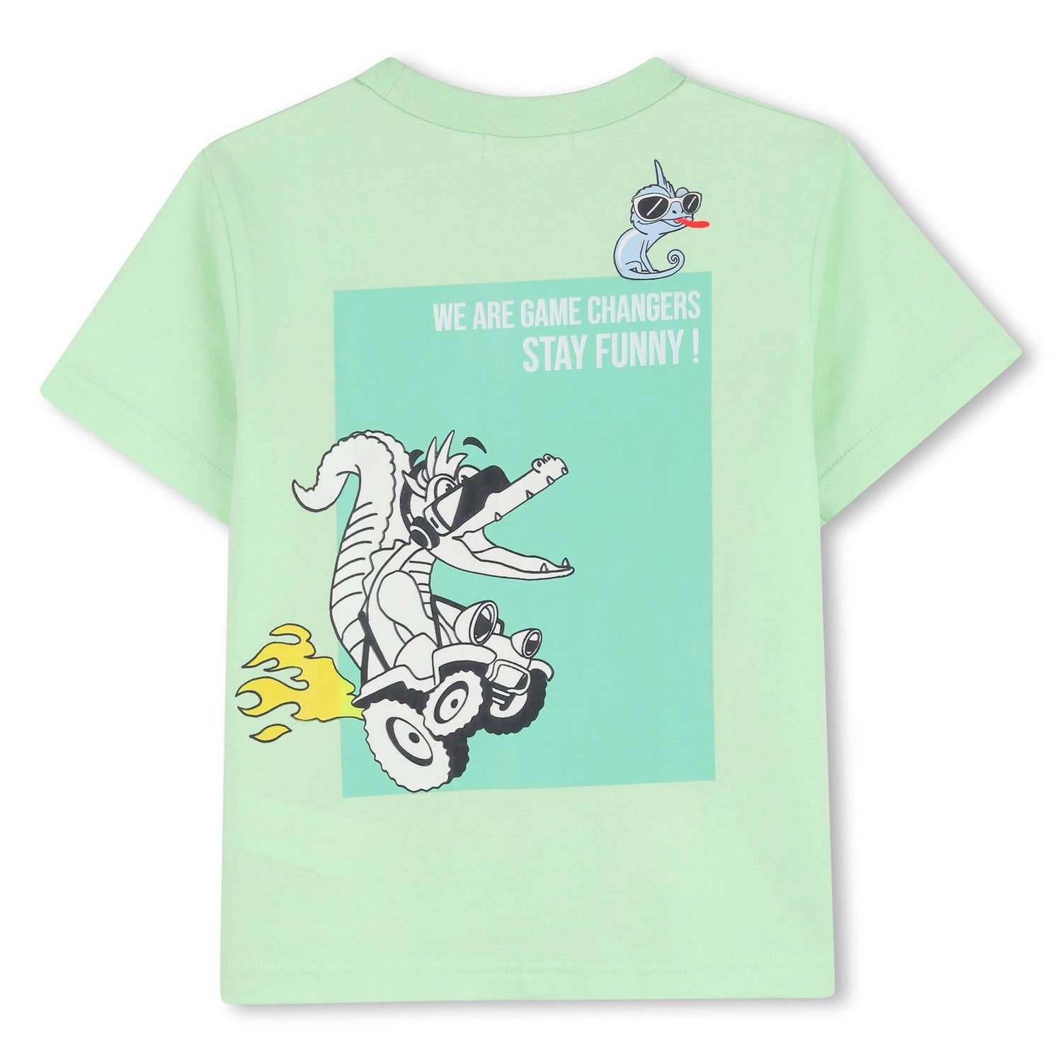 Billieblush T-Shirt Billieblush Jungen T-Shirt -Stay Cool-in hellgrün mit großem Rückenpri